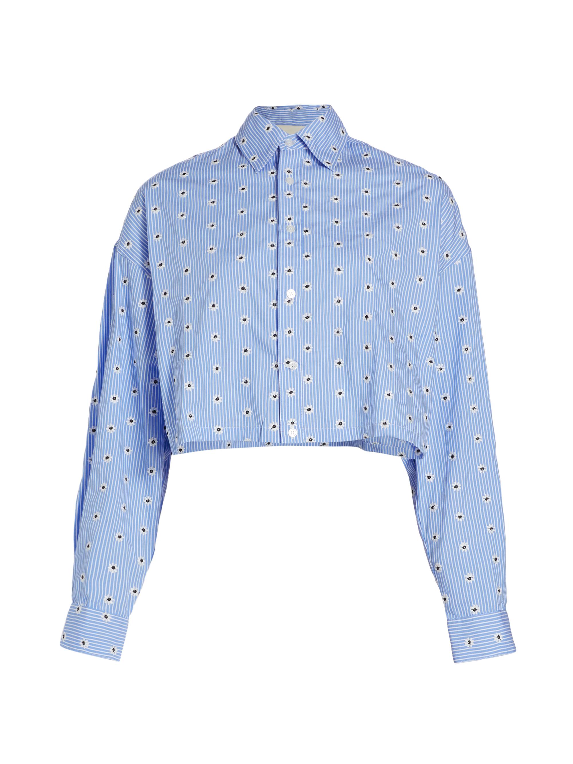 Blanca Women's Thomas Cropped Shirt - Blue