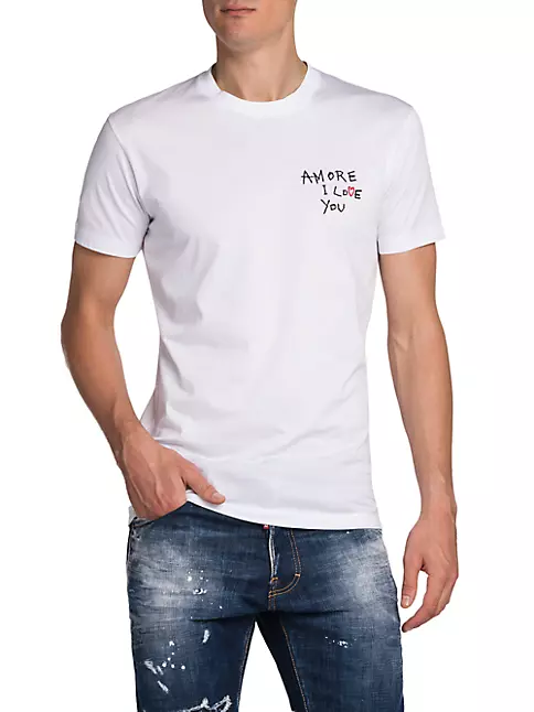 Shop Dsquared2 Amore I Love You Crewneck T-Shirt | Saks Fifth Avenue