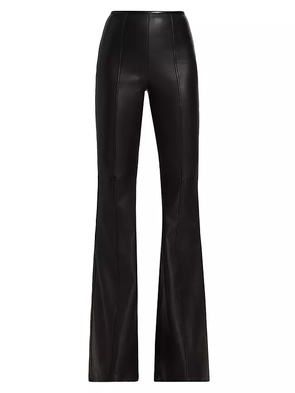 Samantha Faux Leather Flare Pants