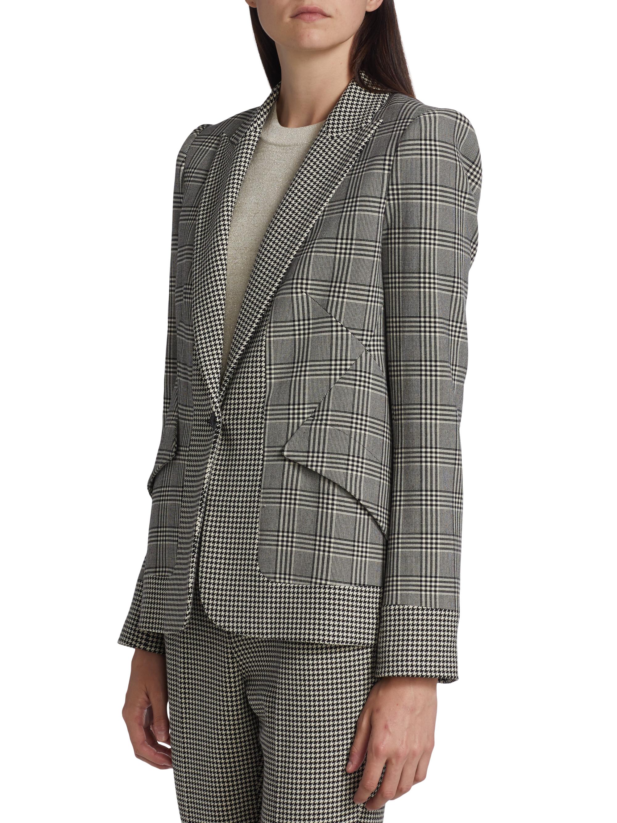 L'AGENCE Chamberlain Plaid & Houndstooth Blazer | Saks Fifth Avenue