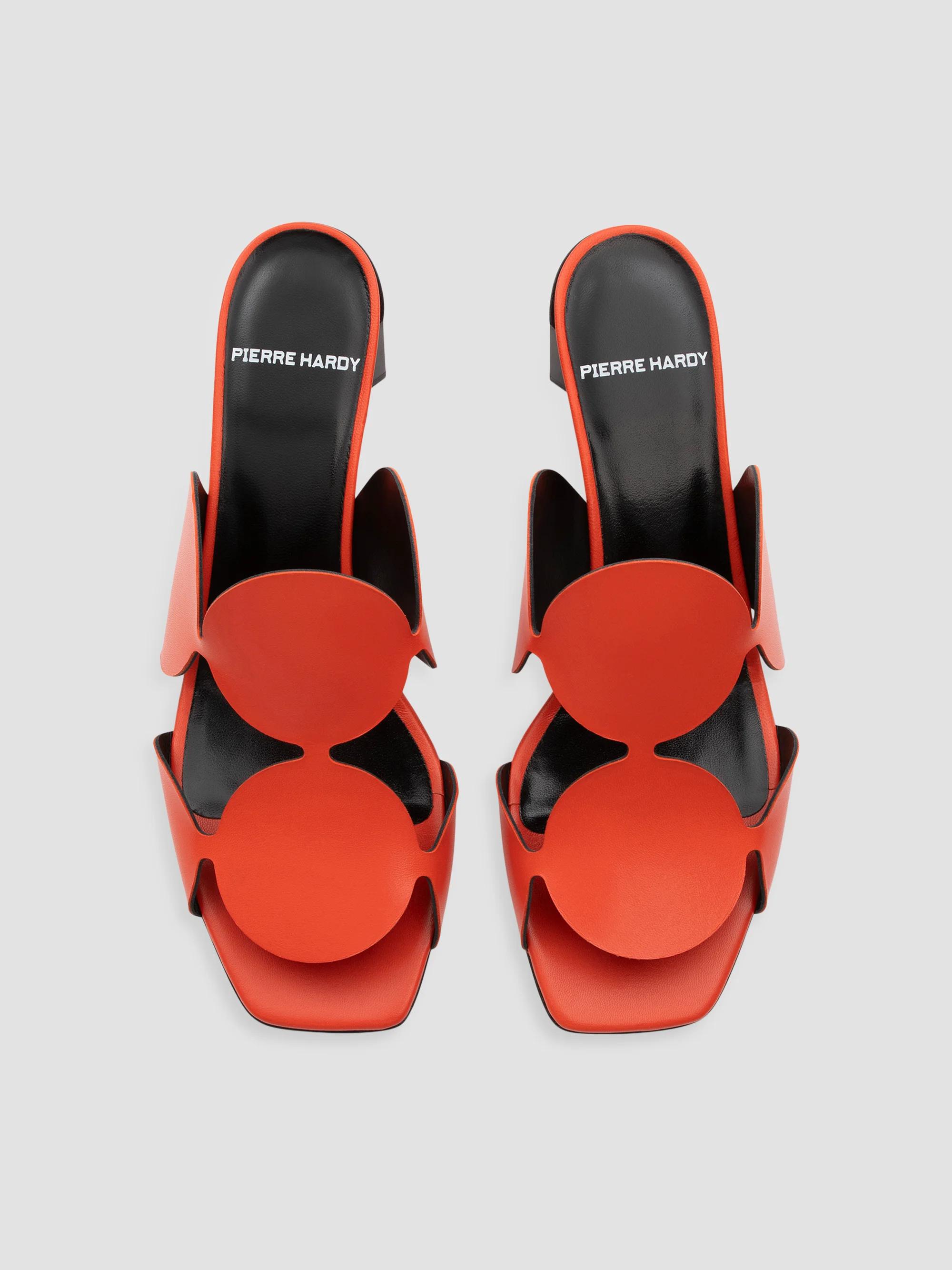 Pierre Hardy Bulles Circular Applique Leather Mules | Saks Fifth