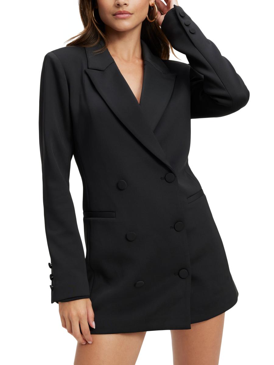 Ameri　CHECK JACKET MINI DRESS Tweed Jacket Mini Dress with Pockets - Tailored Fit, 4474114