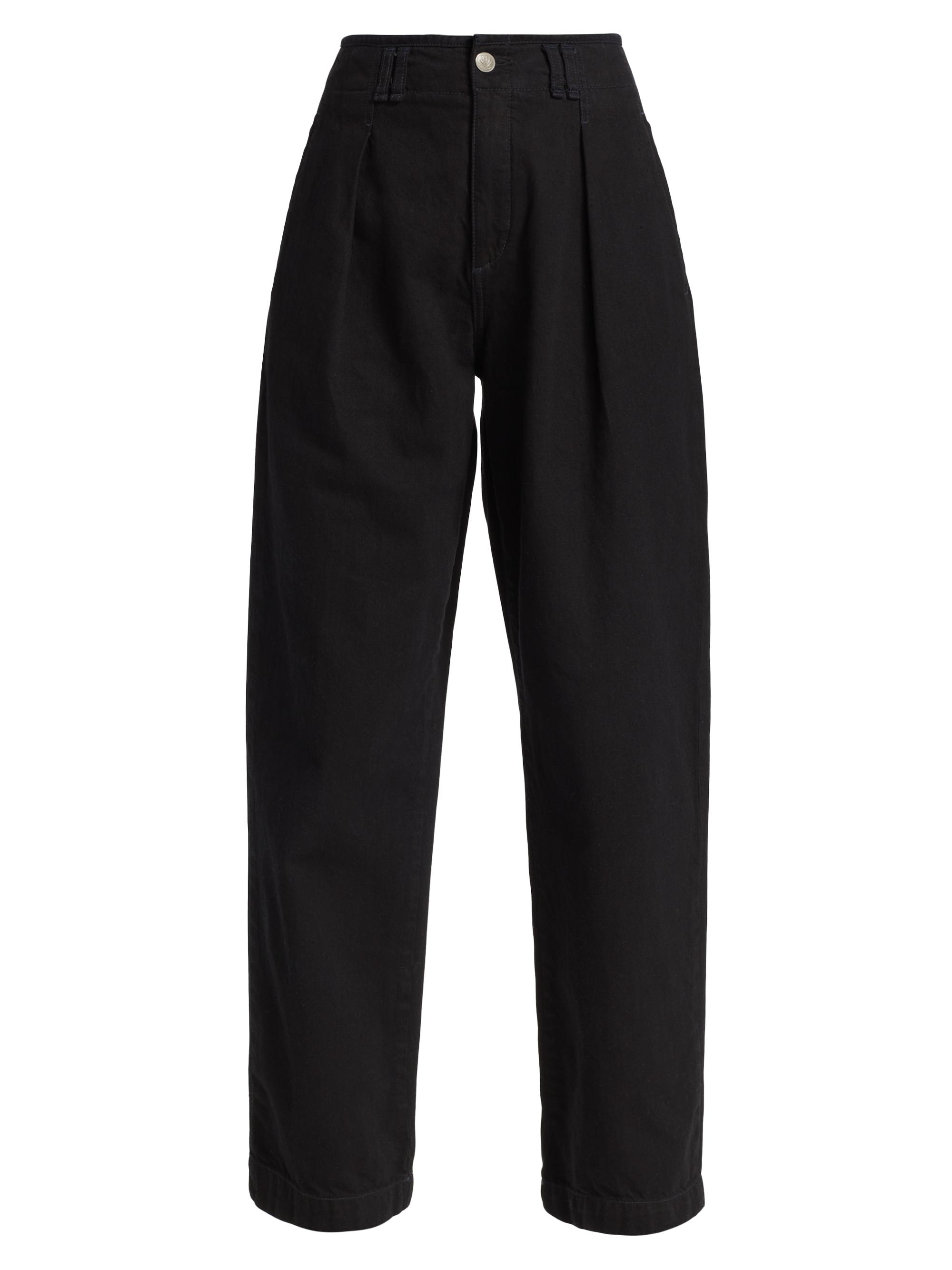 rag & bone Women's High-Rise Pleated Trouser - Black