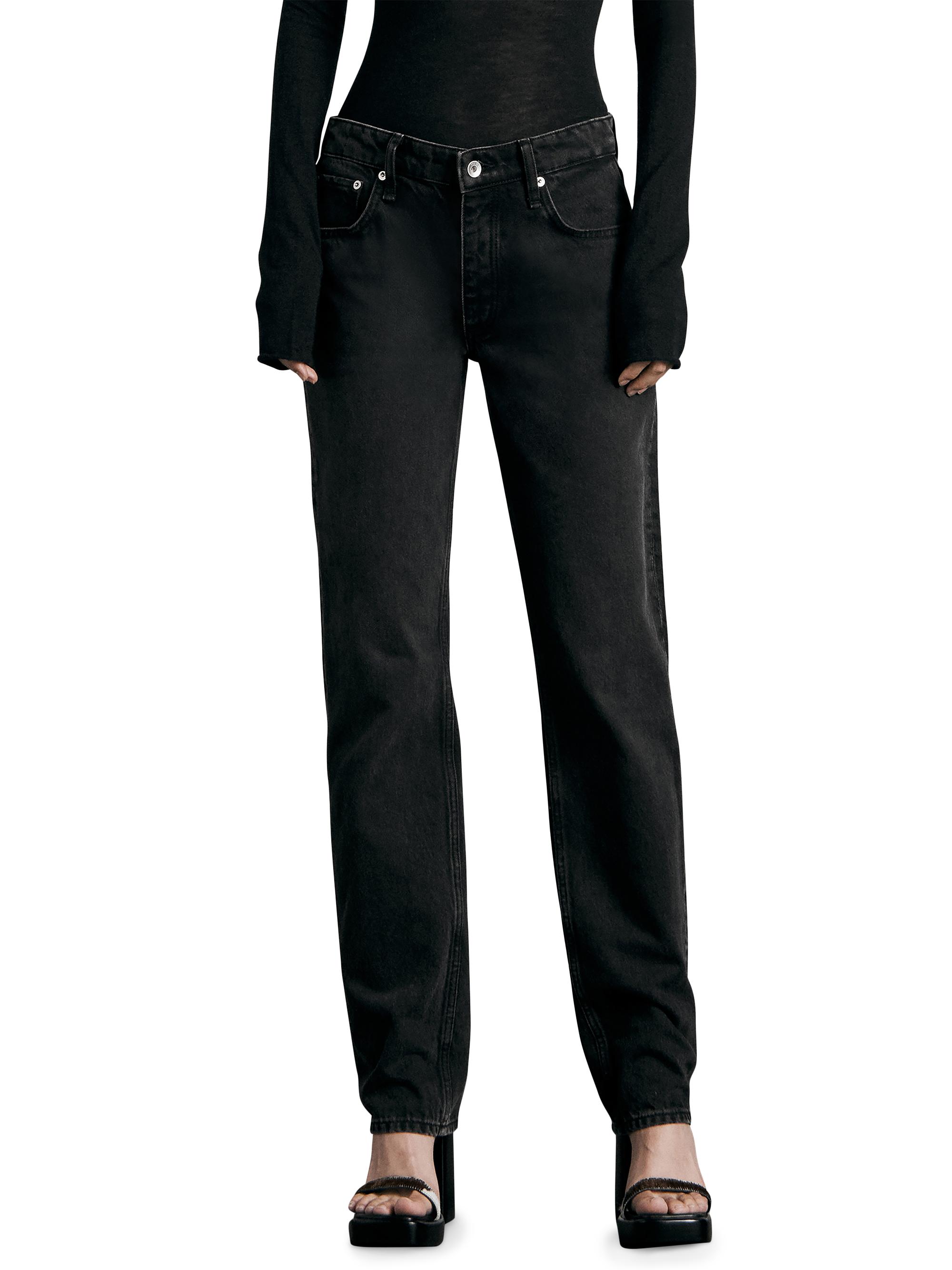 rag & bone Women's Piper Low-Rise Stretch Straight-Leg Jeans - Highland