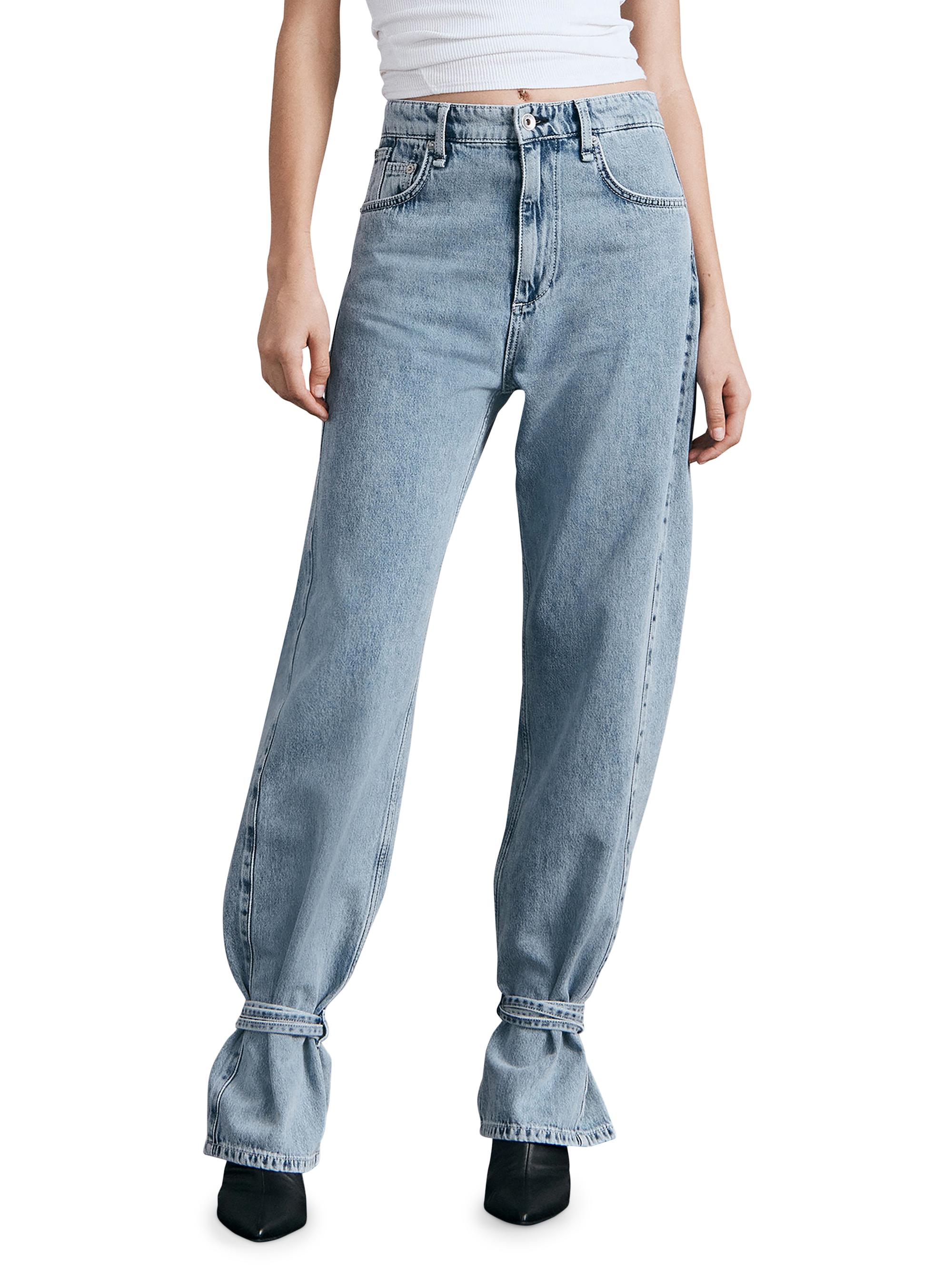 rag & bone Women's Splice High-RIse Stretch Barrel-Leg Jeans - Alisha