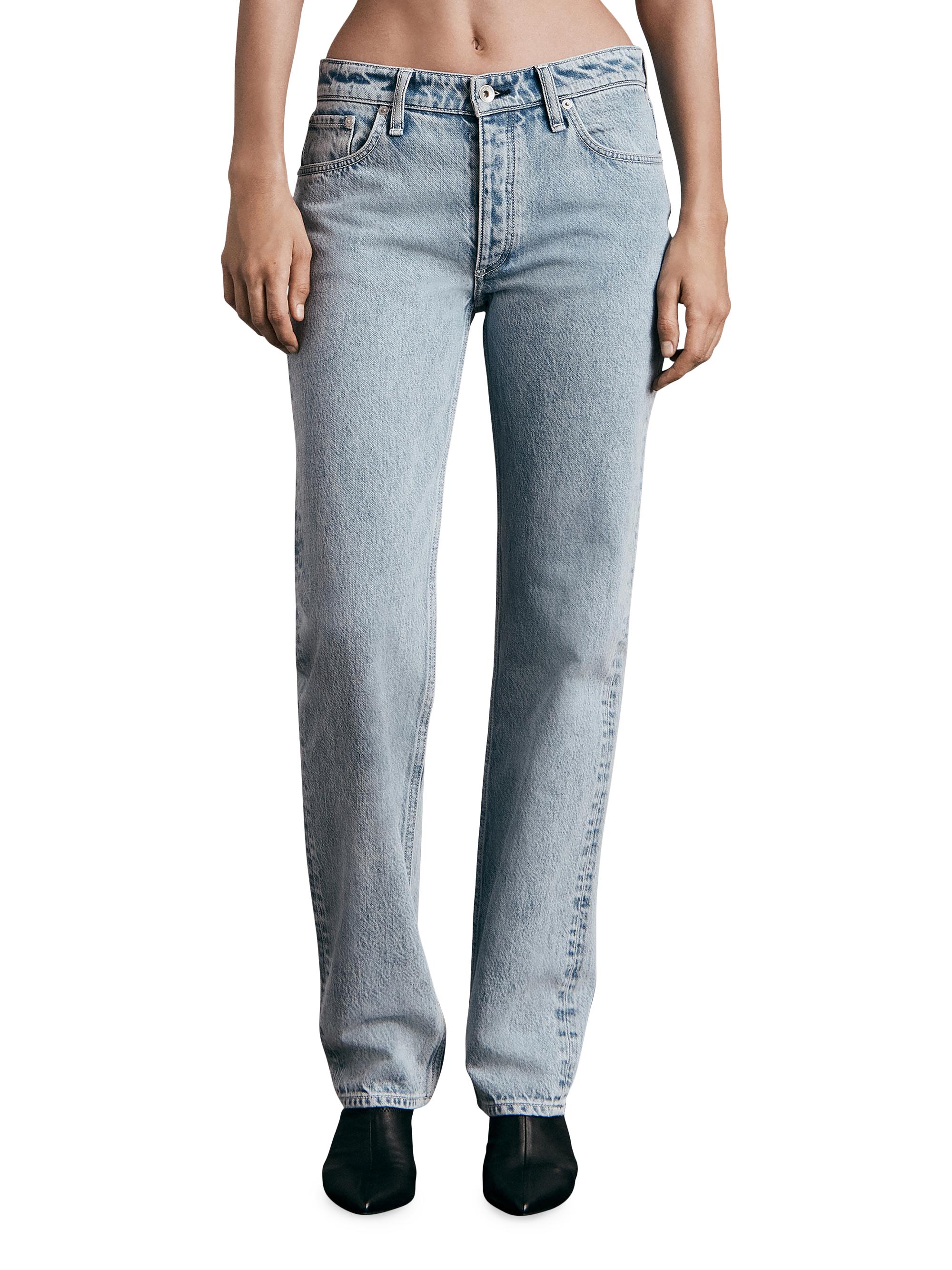 rag & bone Women's Piper Low-Rise Stretch Straight Jeans - Alisha