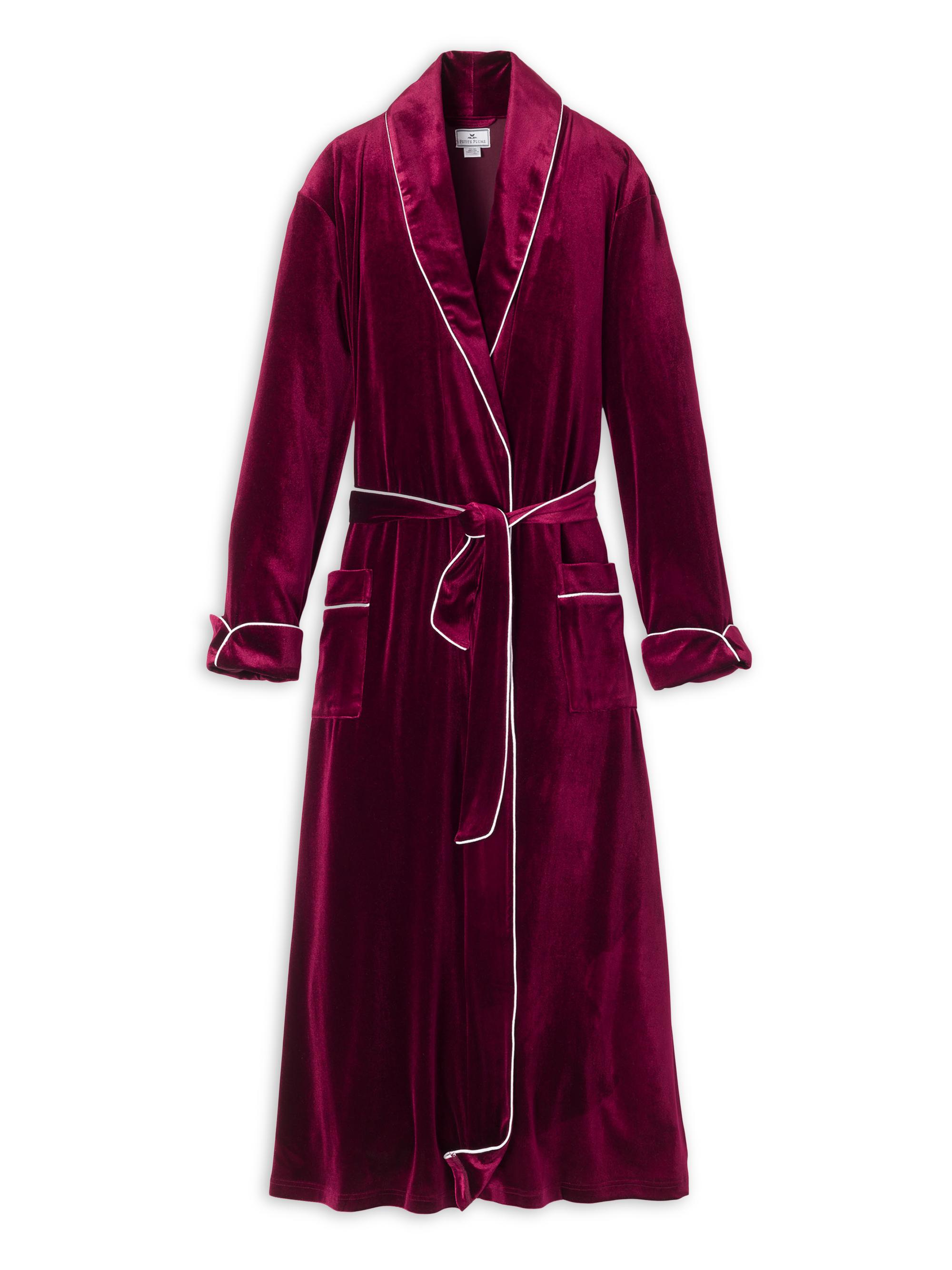 Petite Plume Royal Garnet Velour Robe - Bordeaux
