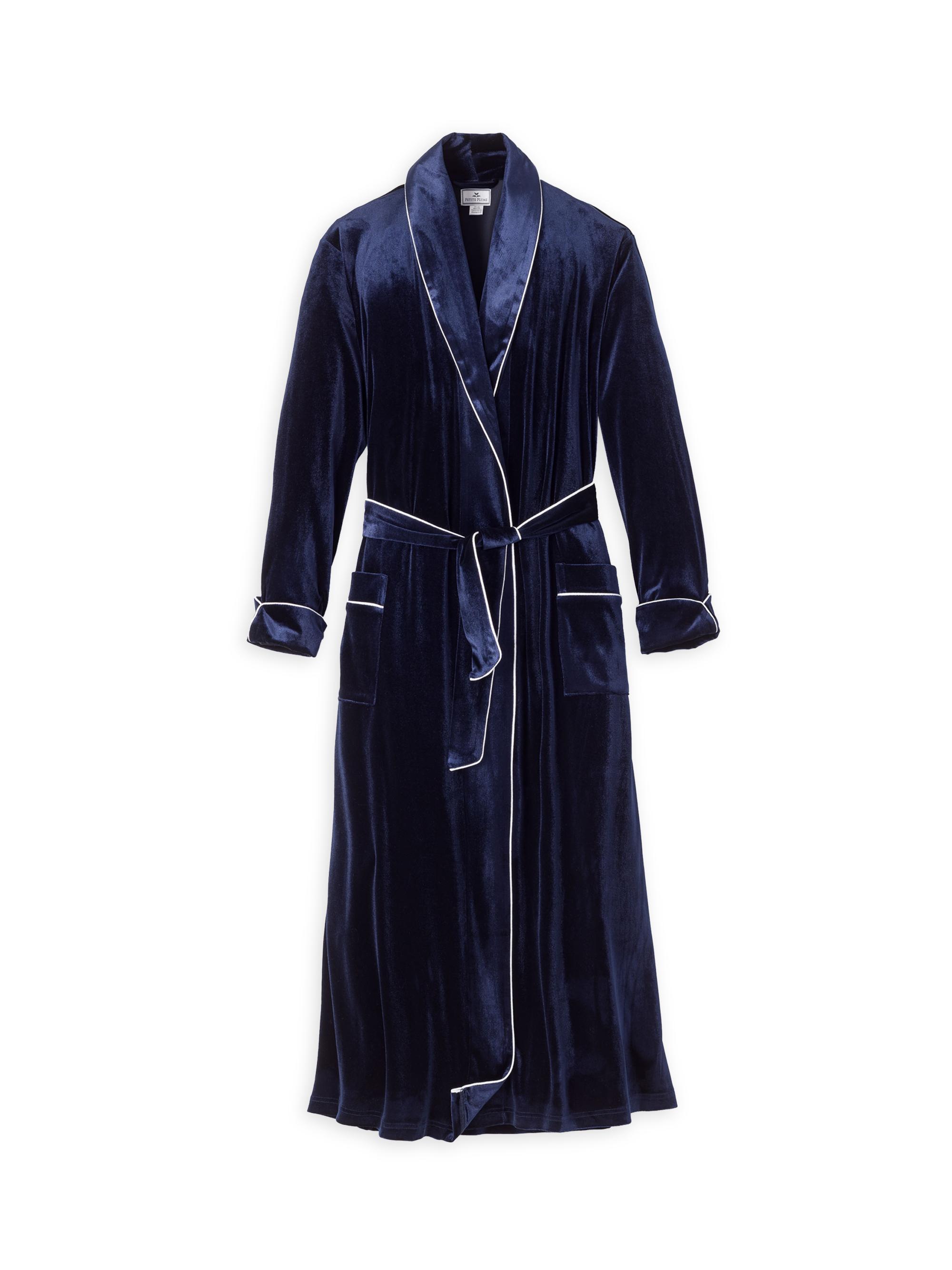 Petite Plume Velour Robe - Navy