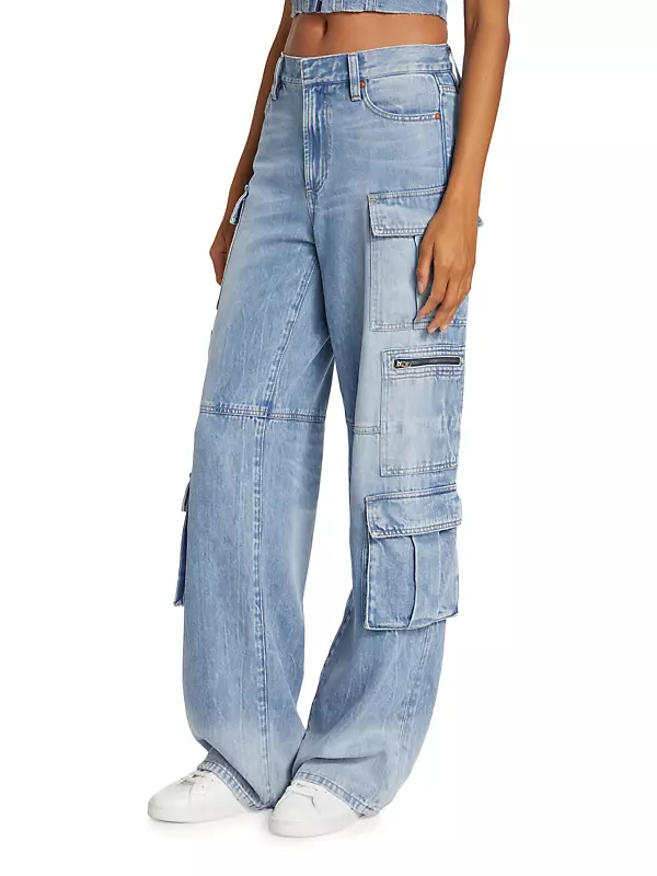Baggy jeans /denim cargo jeans /pant for girl