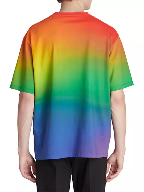 Rainbow Monogram Short-Sleeved Denim Shirt - Ready to Wear