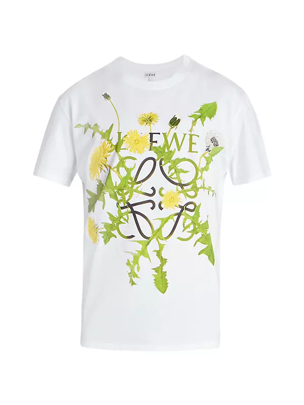 Shop LOEWE Anagram Floral Cotton T-Shirt | Saks Fifth Avenue