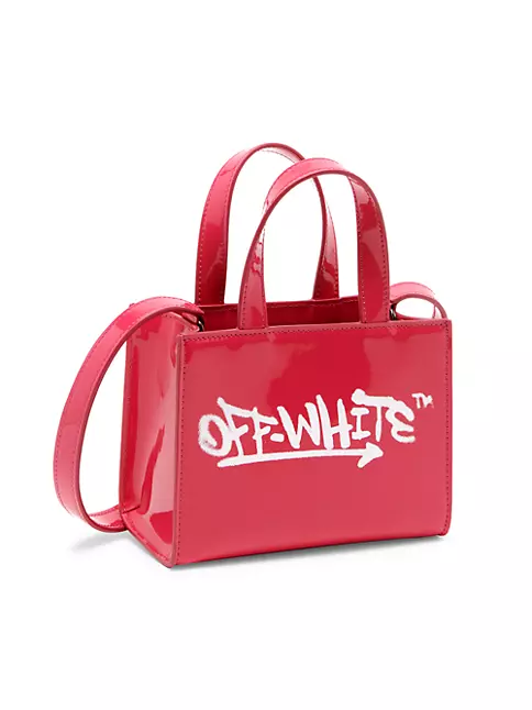 Off-White Girl's Graffiti Faux Patent Leather Mini Bag