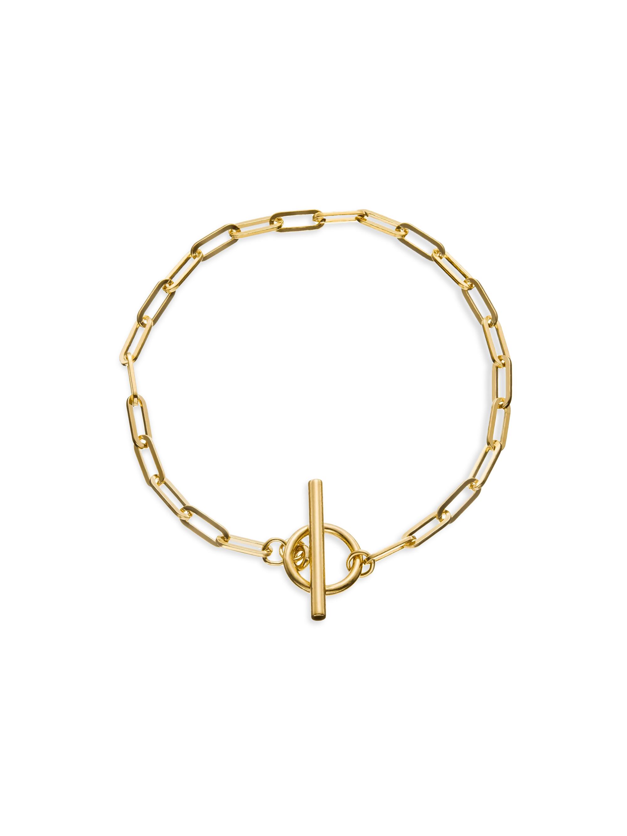 Otiumberg Women's Love Link 14K-Yellow-Gold Vermeil Paper Clip Chain Bracelet - Yellow Gold