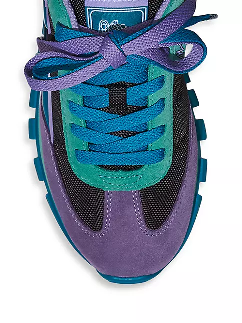 Marc Jacobs Green & Pink 'the jogger' Sneakers in Black