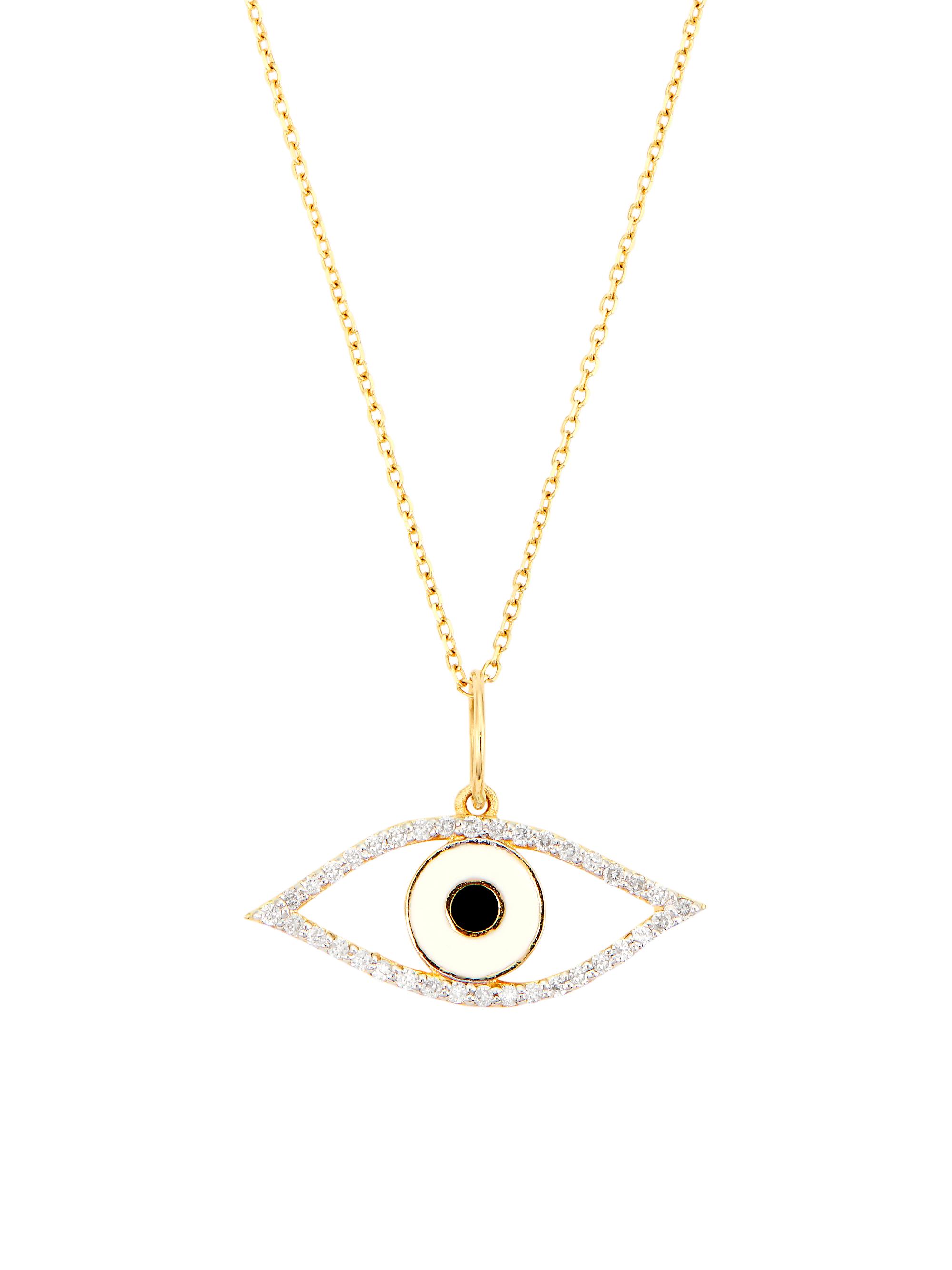 Mateo Women's Eye Of Protection 14K Yellow Gold, Enamel & Diamond Necklace - Gold