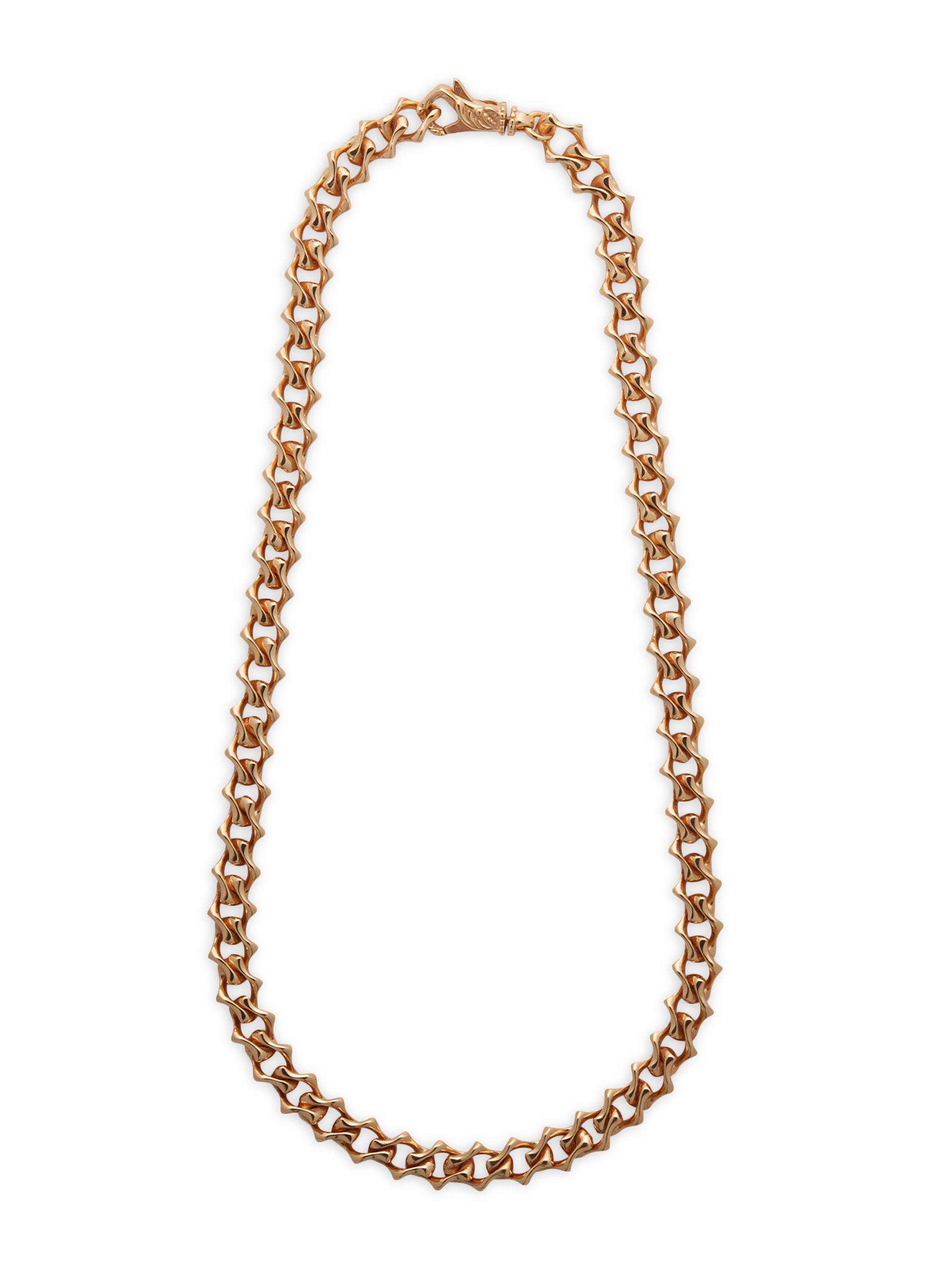 Emanuele Bicocchi Men's Gold  Sharp Link Chain Necklace - Gold
