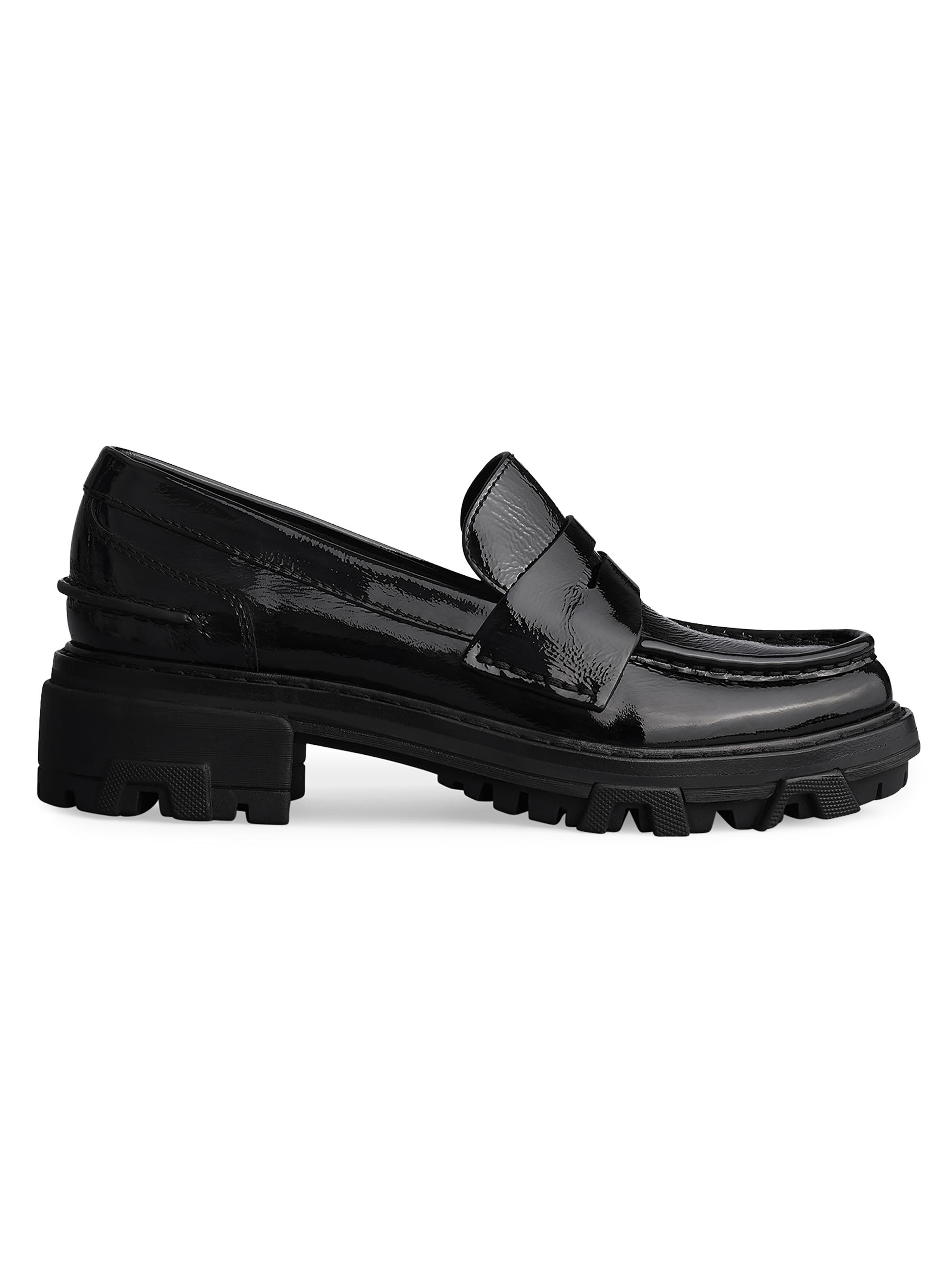 rag & bone Women's Shiloh Patent Leather Loafers - Black