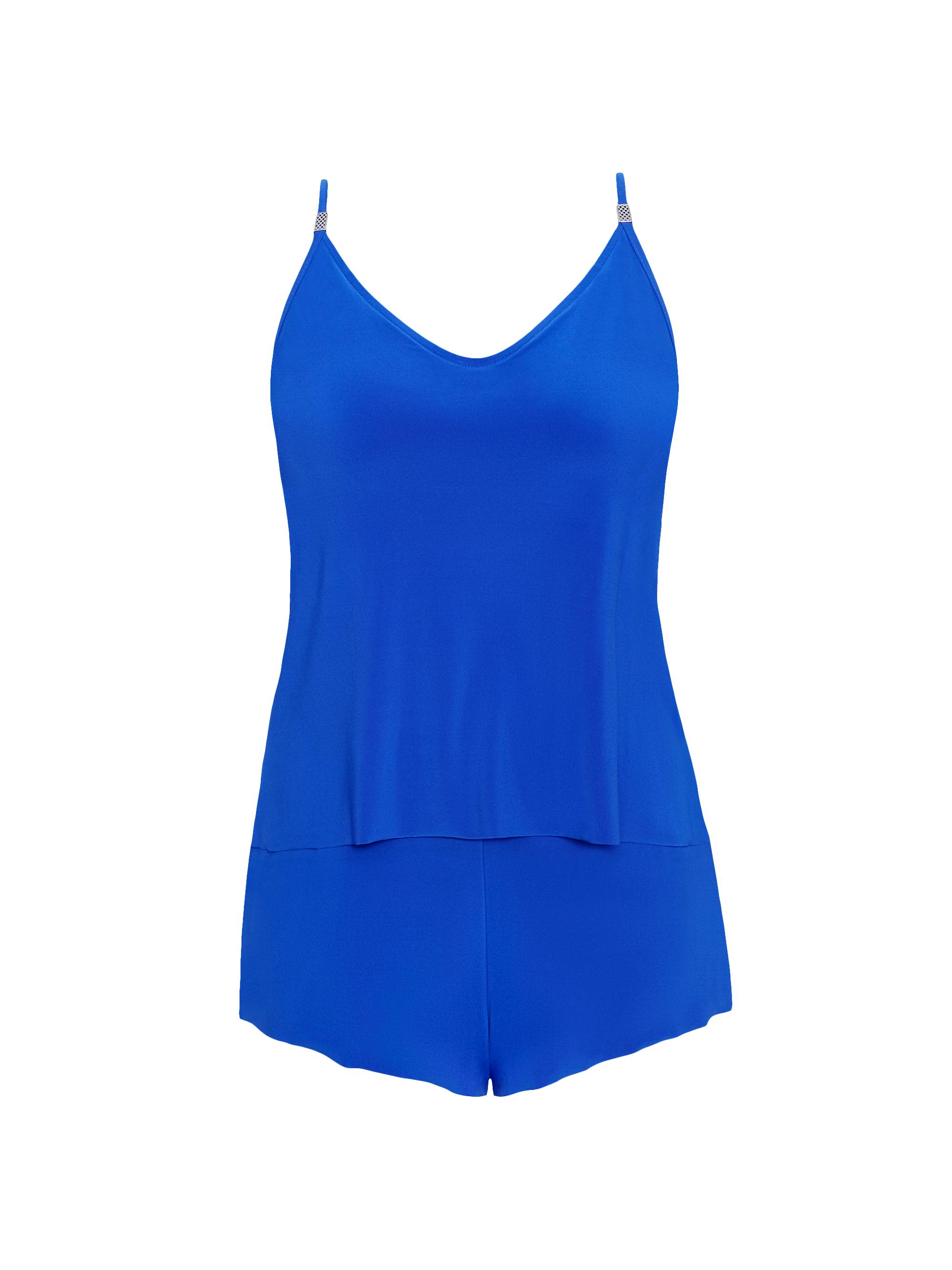 Magicsuit Women's Solid Mila Romper Swimsuit - Sapphire