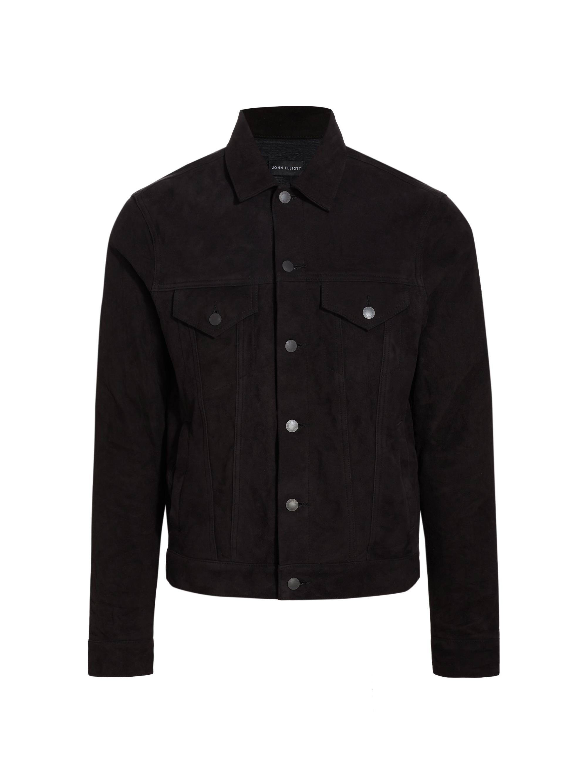 John Elliott Men's Suede Thumper Jacket - Black