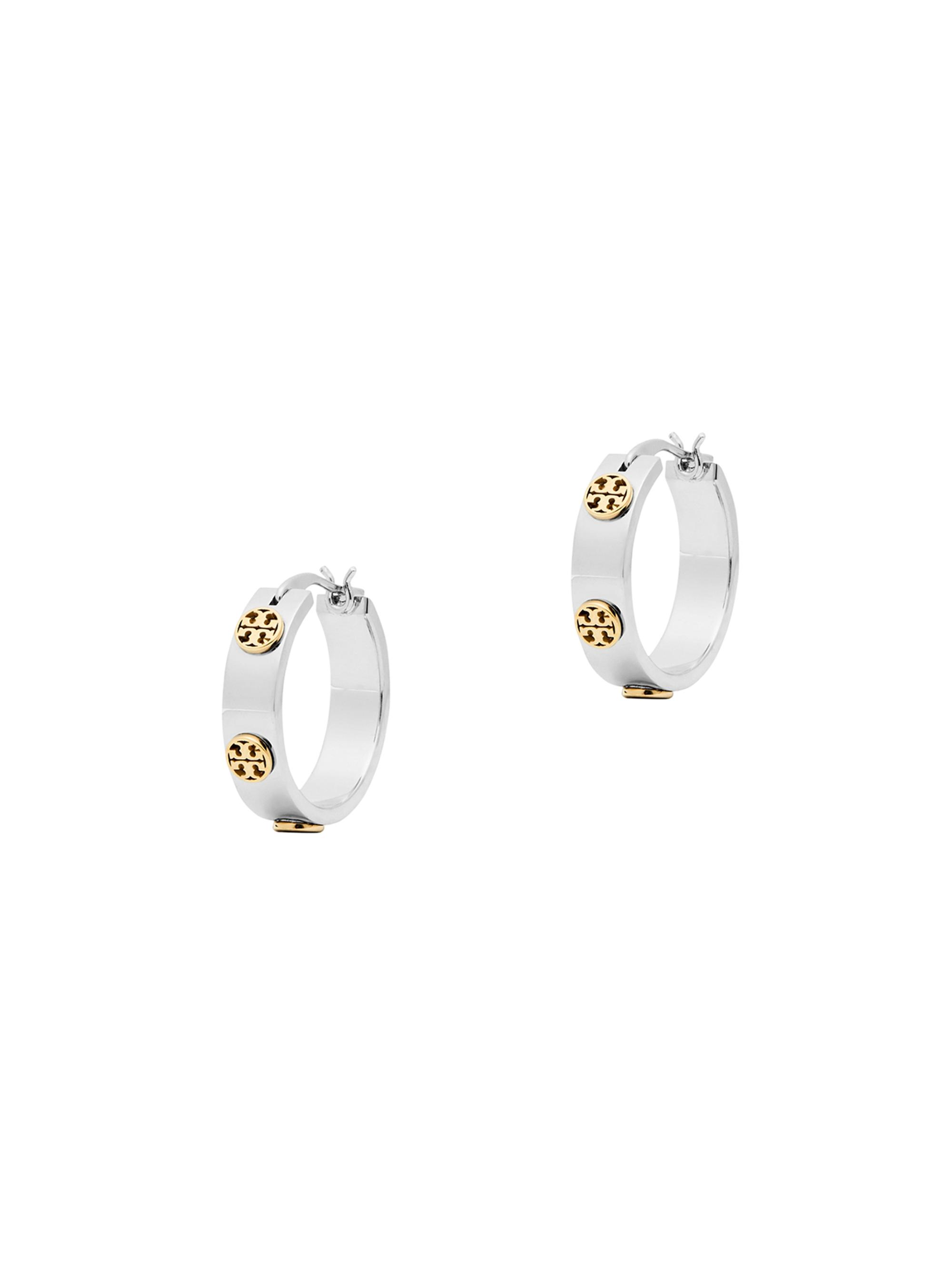 Tory Burch Women's  Icon Hoop Earrings - Mixed Metal