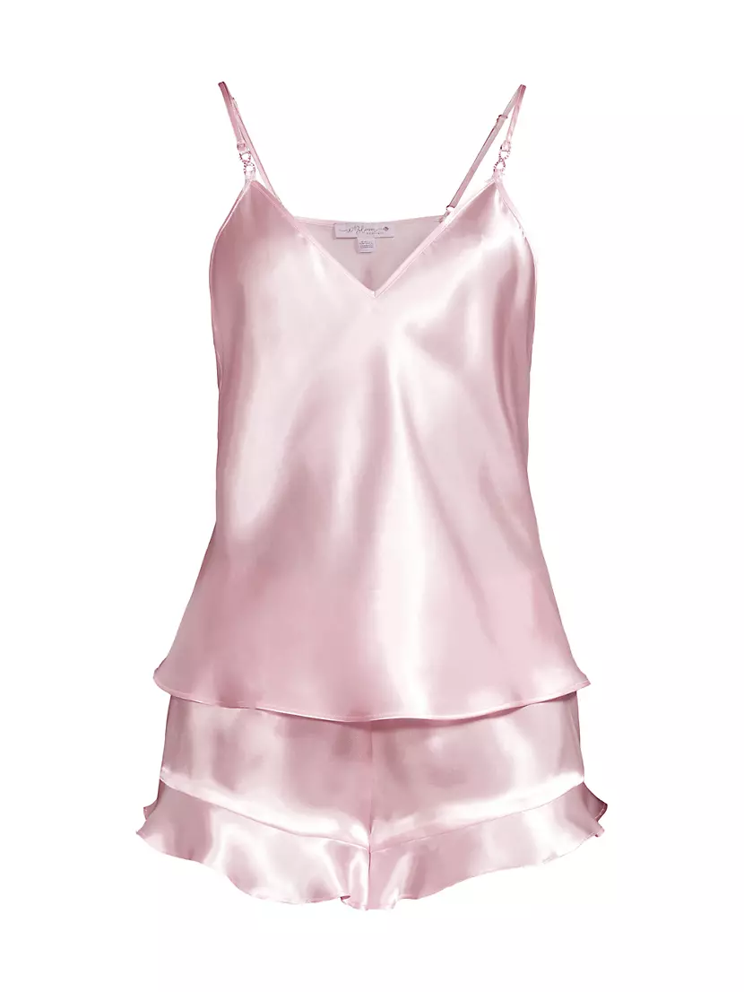 Luxury Baby Pink Silk Pajama Set (Initials Available)