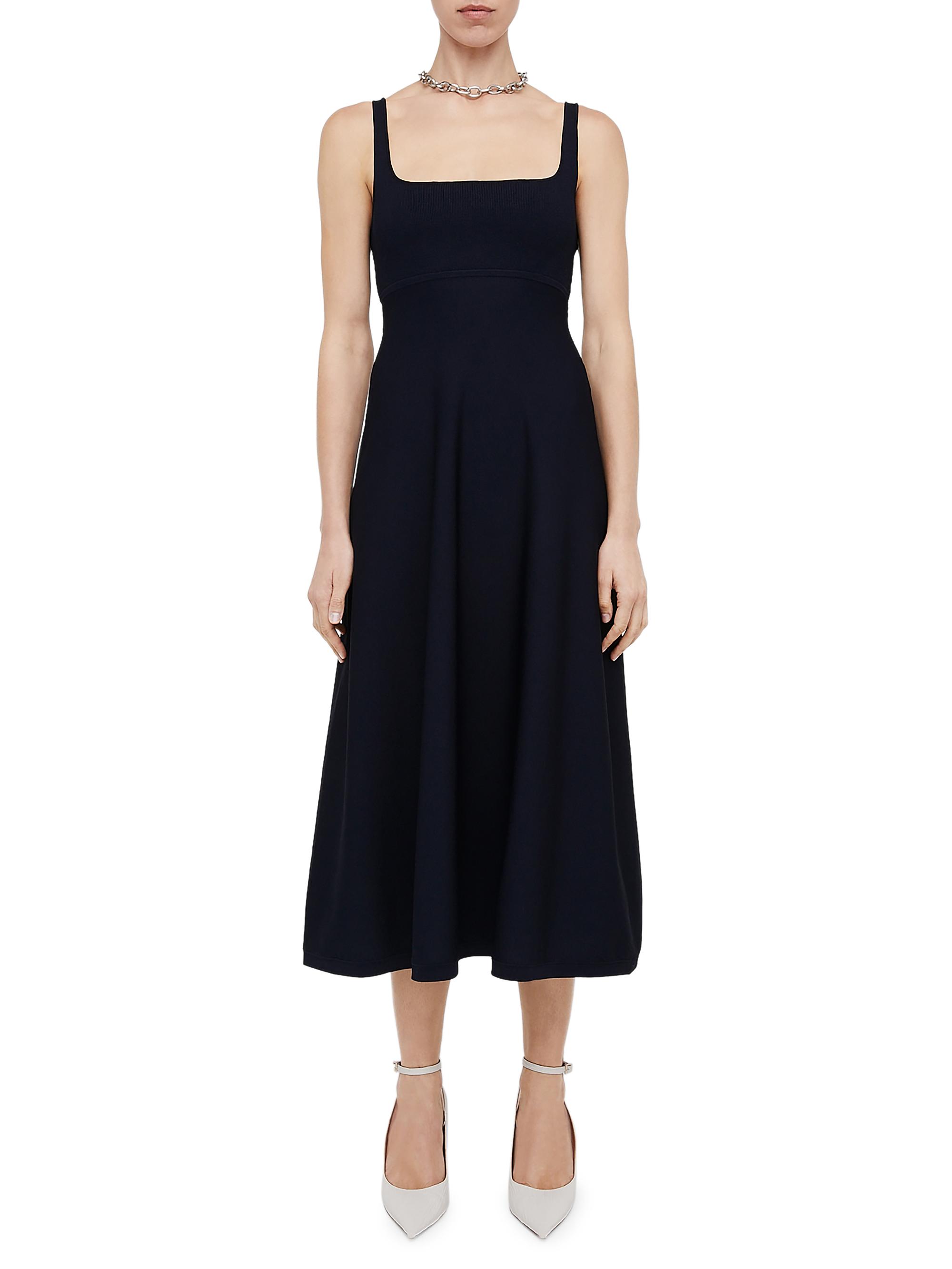 Scanlan Theodore Crepe Square Neck Flared Midi-Dress | Saks Fifth