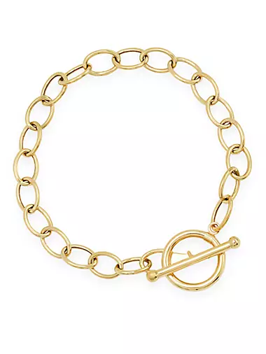 14K Yellow Gold Oval-Link Chain Bracelet