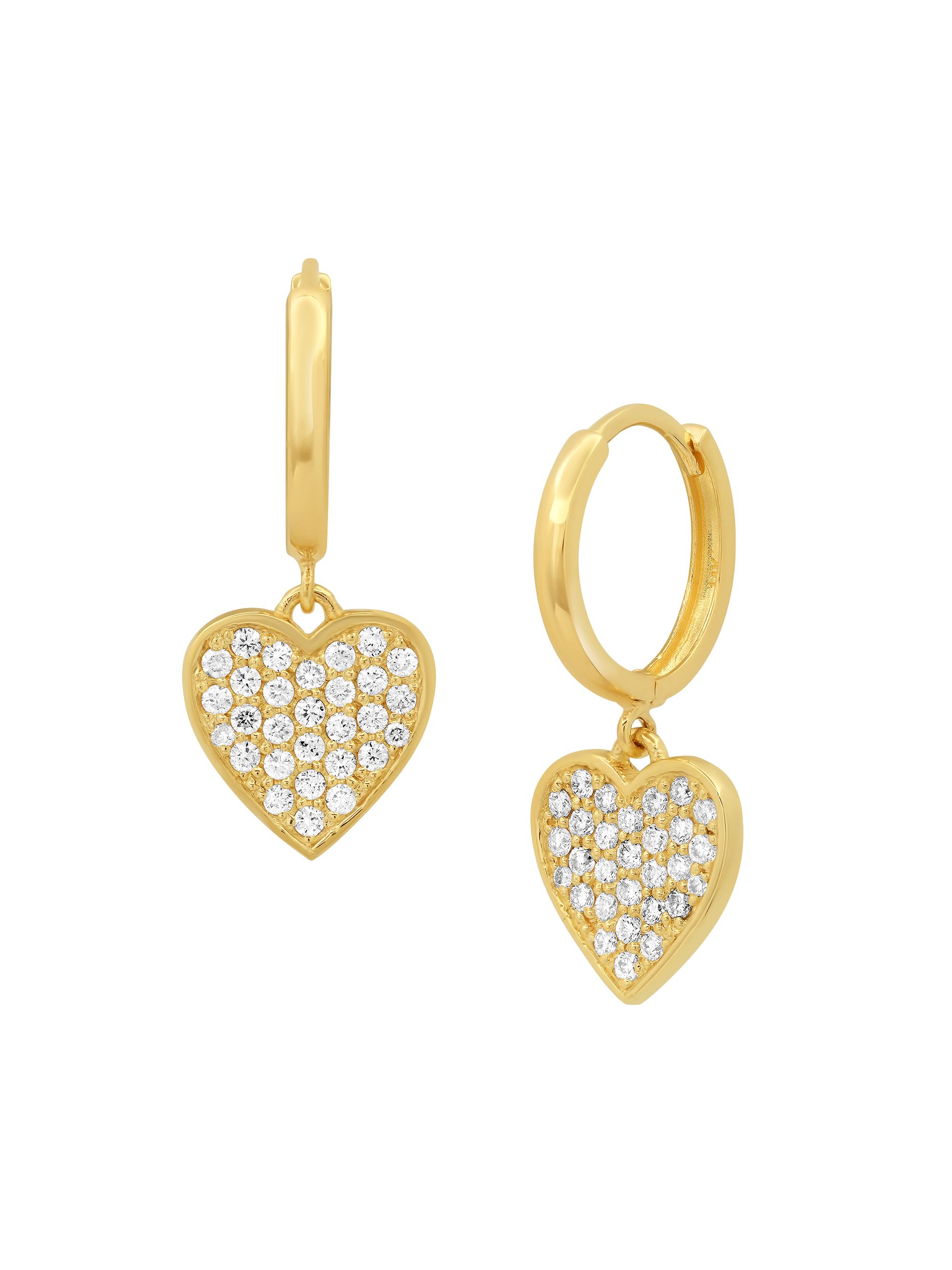 Shylee Rose Jewelry Women's Ms x Srj 14K Yellow Gold & 0.50 TCW Diamond Heart Earrings - Yellow Gold