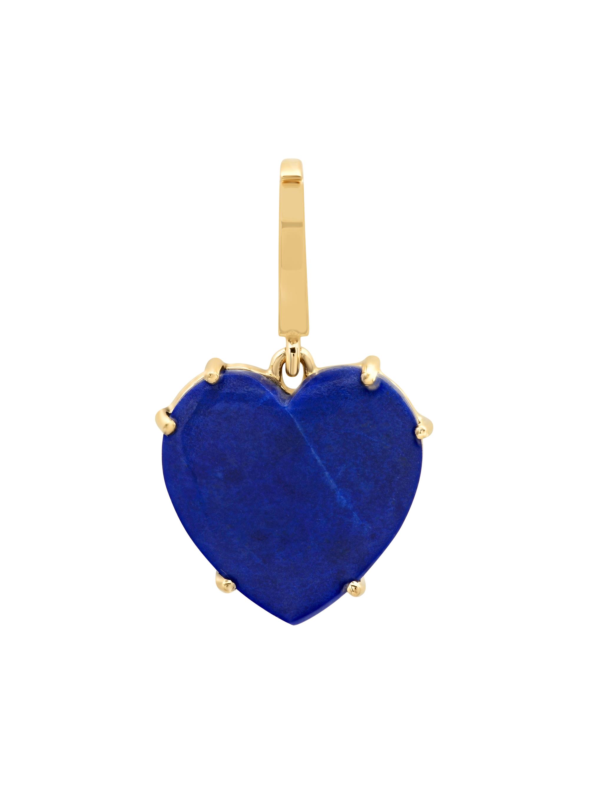 Shylee Rose Jewelry Women's 14K Yellow Gold & Lapis Heart Charm - Lapis