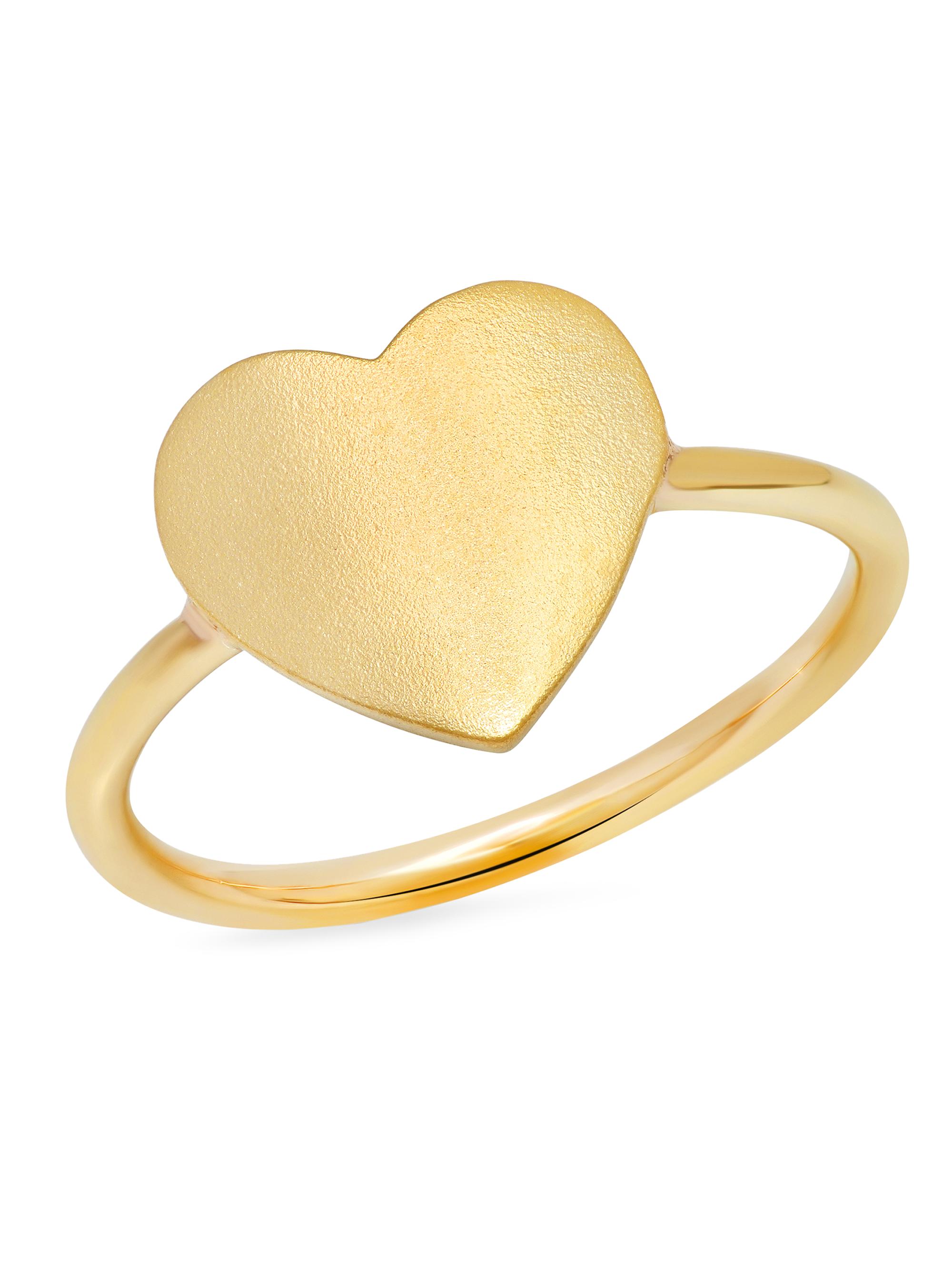 Shylee Rose Jewelry Women's Ms X Srj 14K Yellow Gold Small Heart Pinky Ring - Yellow Gold