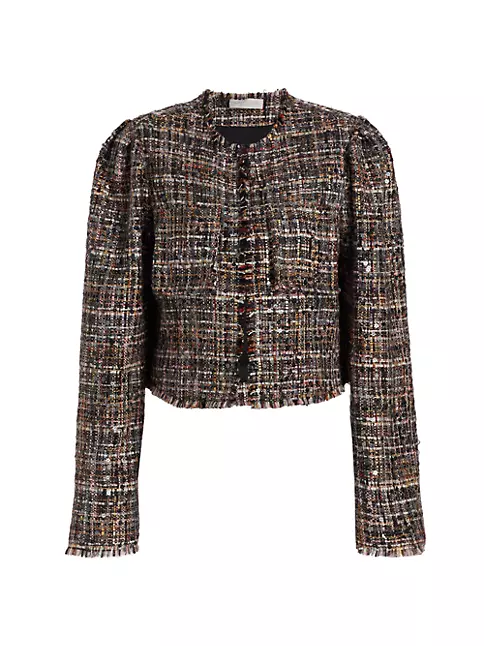 Shop Ramy Brook Theresa Sequin & Tweed Jacket