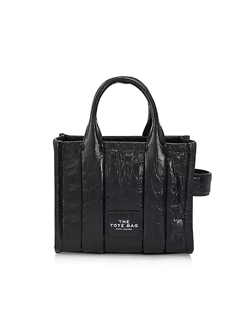 embossed bag black