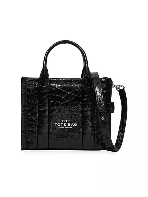  Marc Jacobs The Croc-Embossed Micro Tote Bag