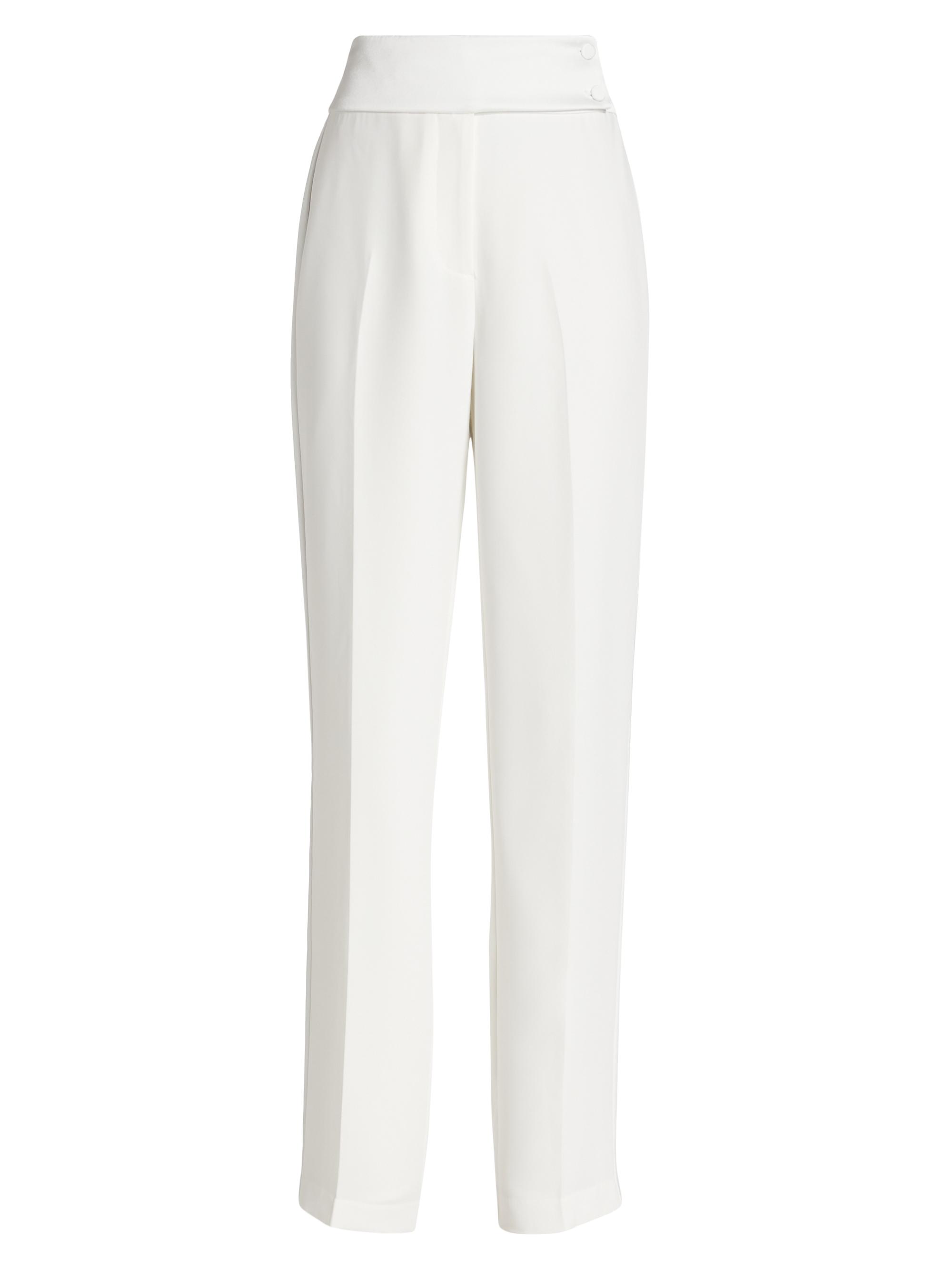 Halston Women's Karter Crepe & Satin Pants - Chalk
