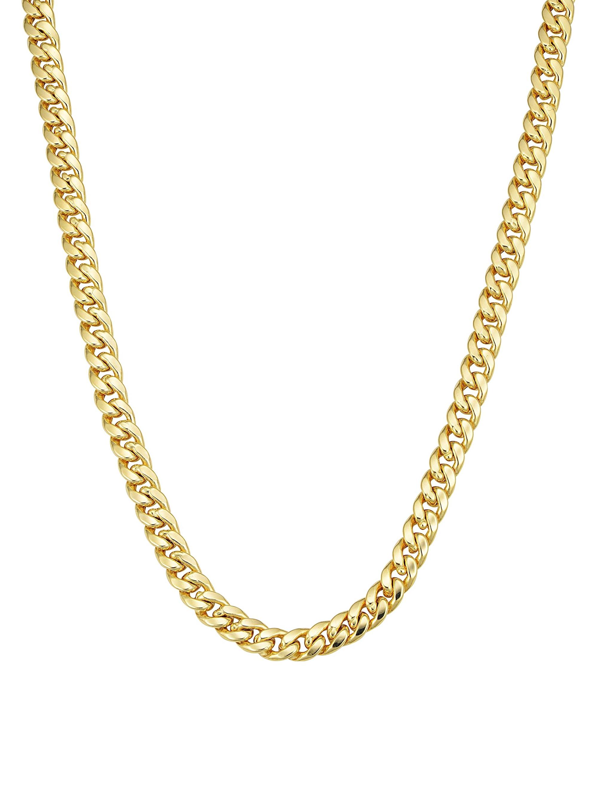 Oradina Women's 14K Yellow Solid Gold Estate Cuban Bold Necklace - Yellow Gold