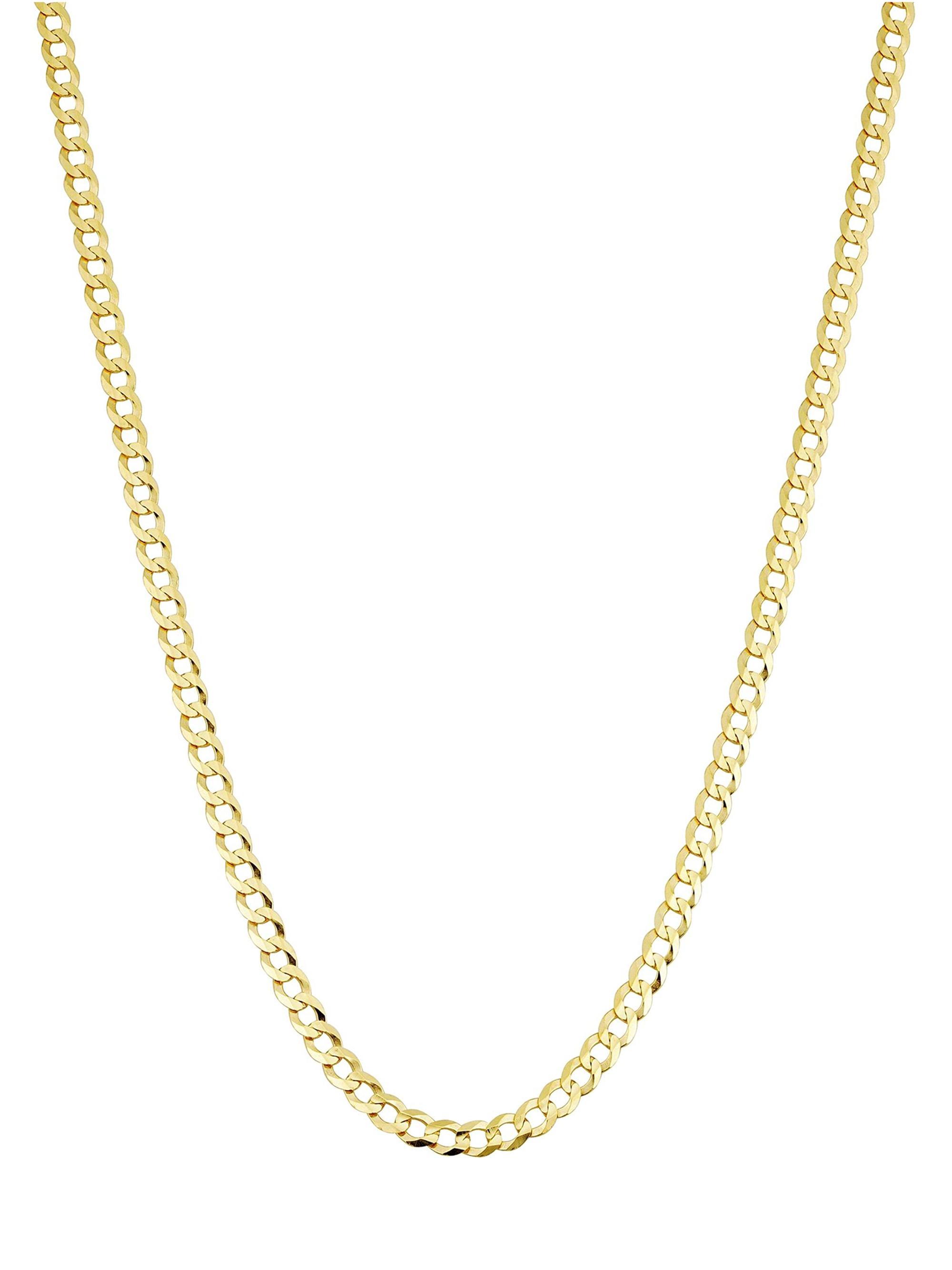 Oradina Women's 14K Yellow Solid Gold Carmine Curb Necklace - Yellow Gold