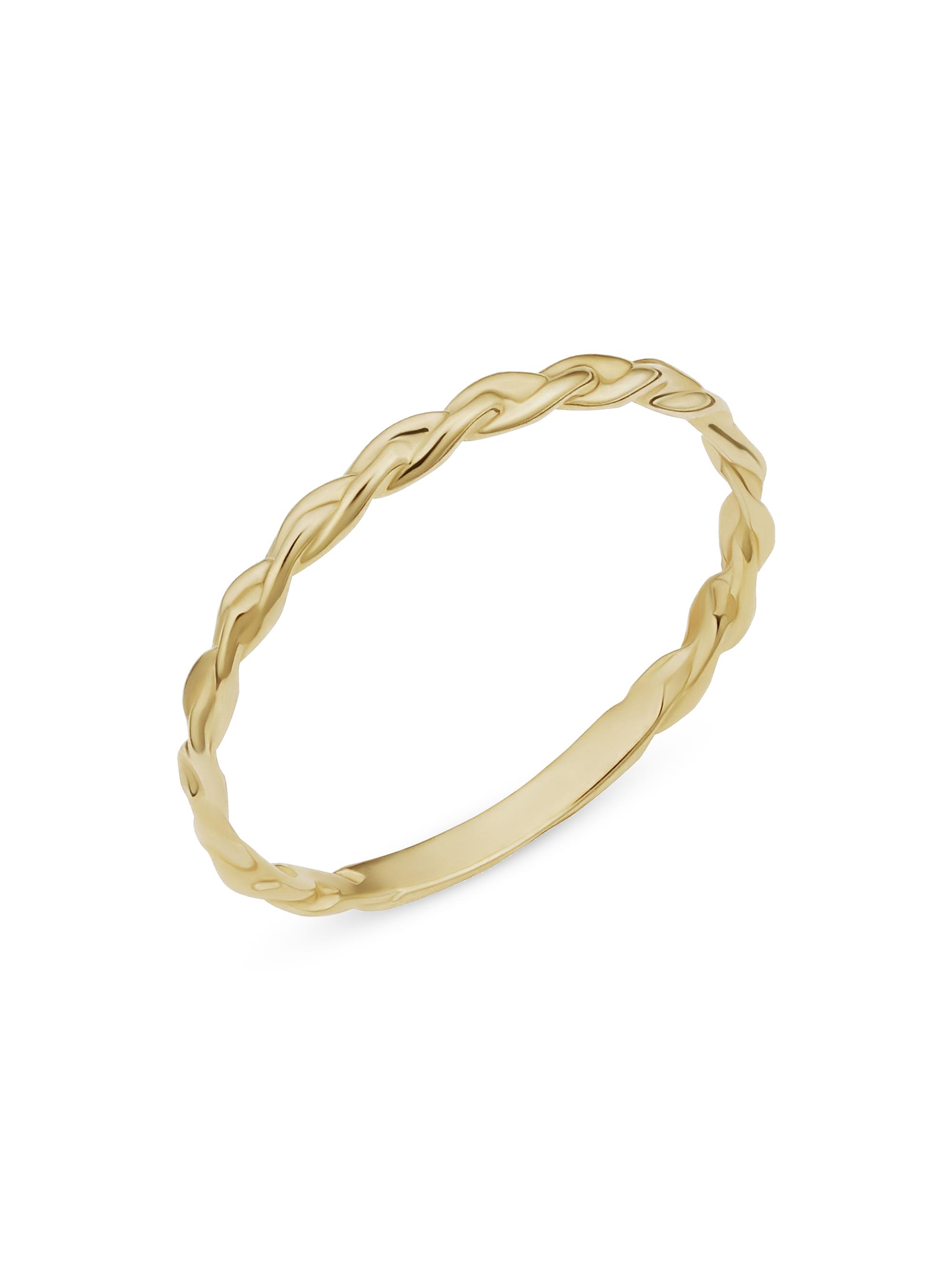 Oradina Women's 14K Yellow Solid Gold Caesar Stack Ring - Yellow Gold
