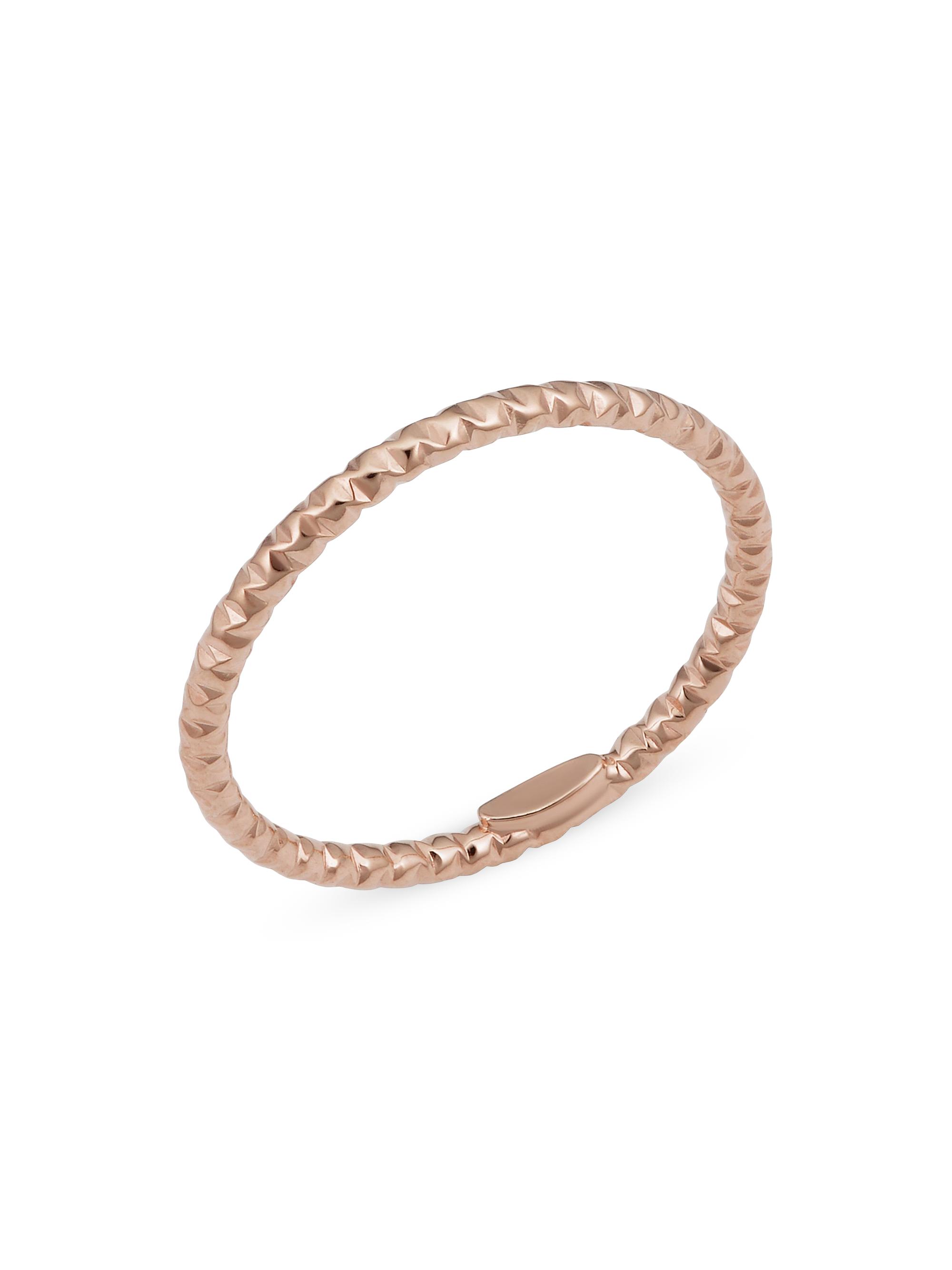 14K Rosa Massiccio Oro Specchio Scatola Catena, Larghezza 0.8mm