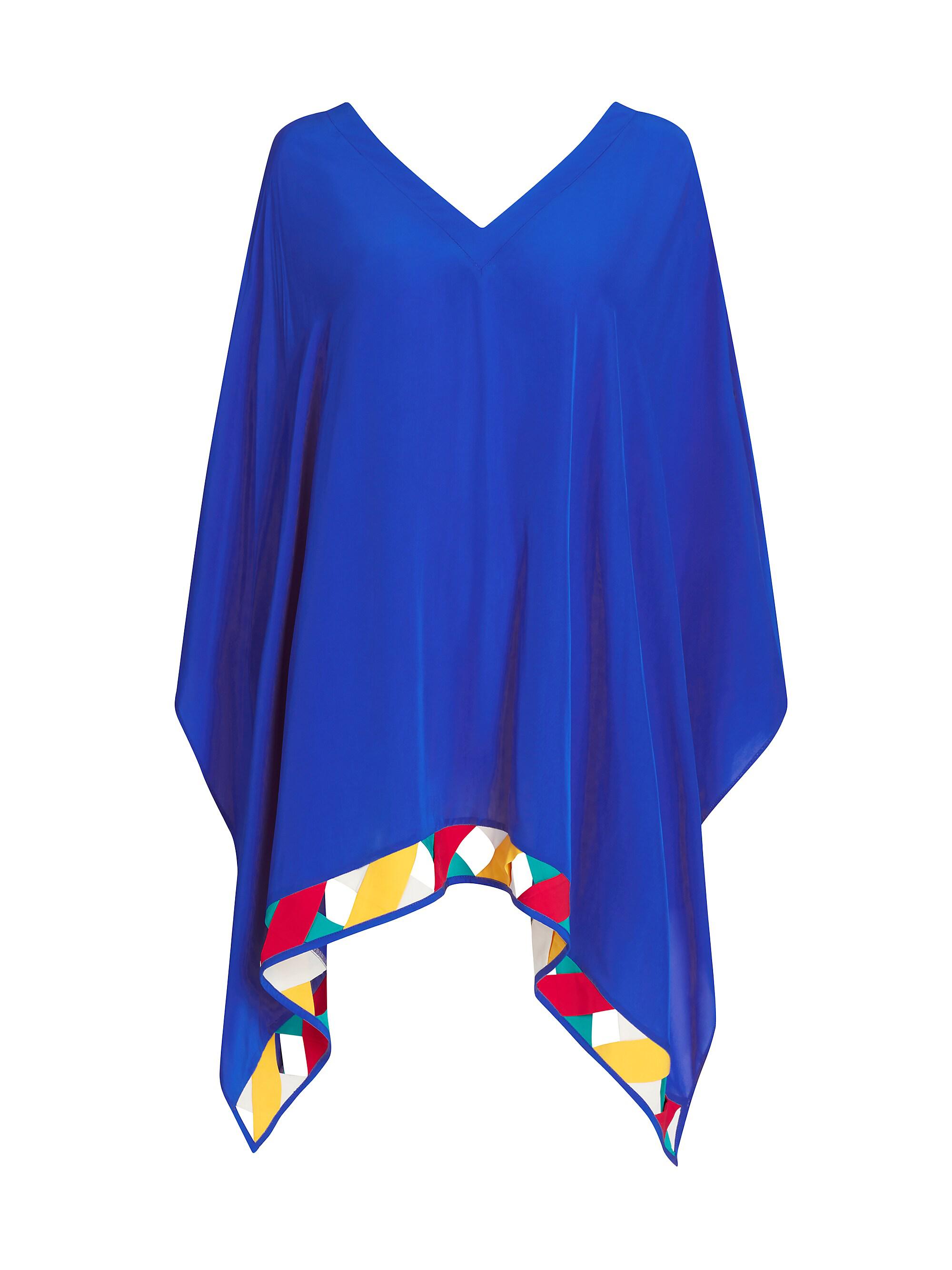 Valimare Women's Tulum Poncho Coverup - Royal Blue