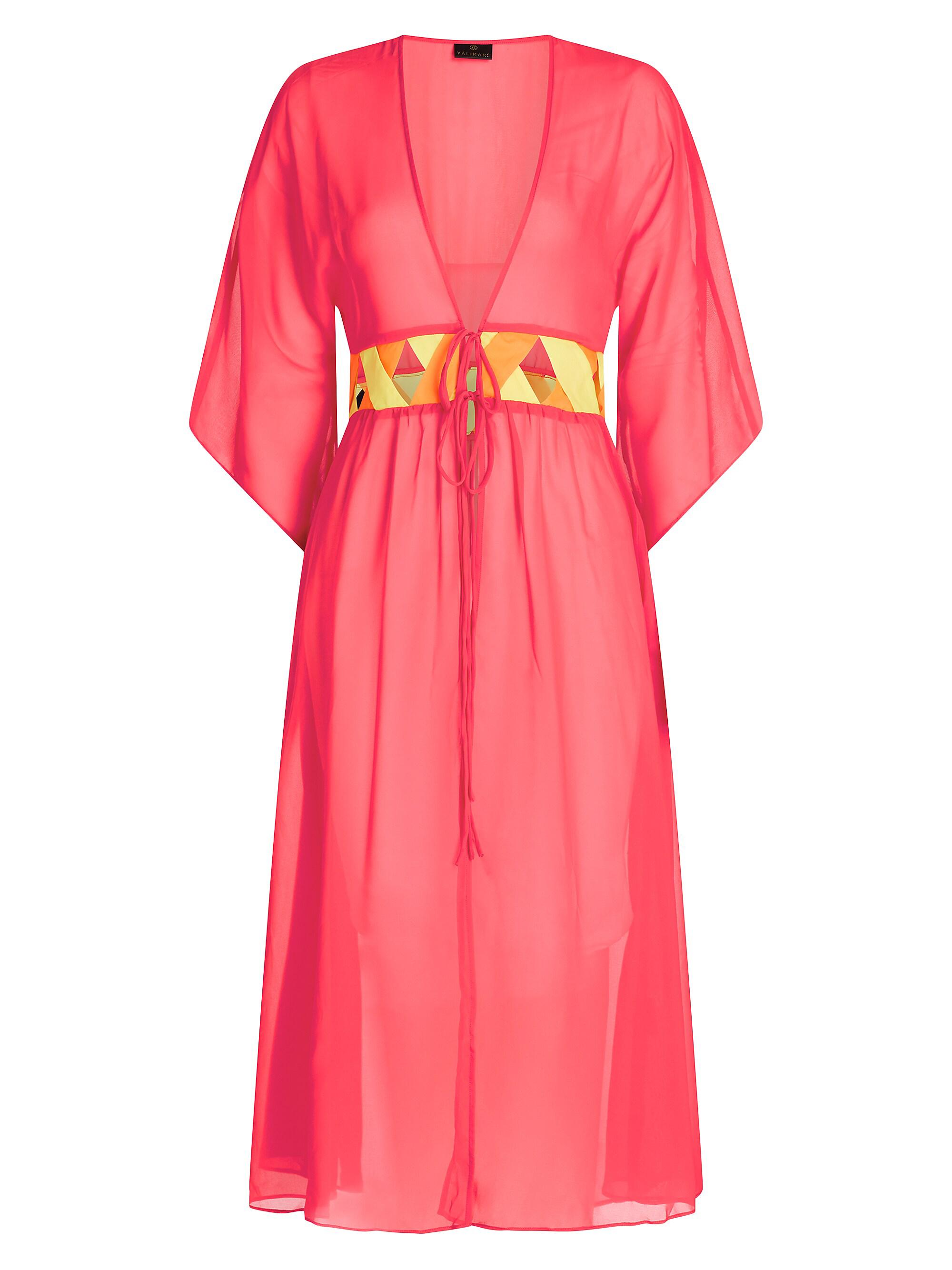 Valimare Women's Rio Chiffon Cover-Up Robe - Coral