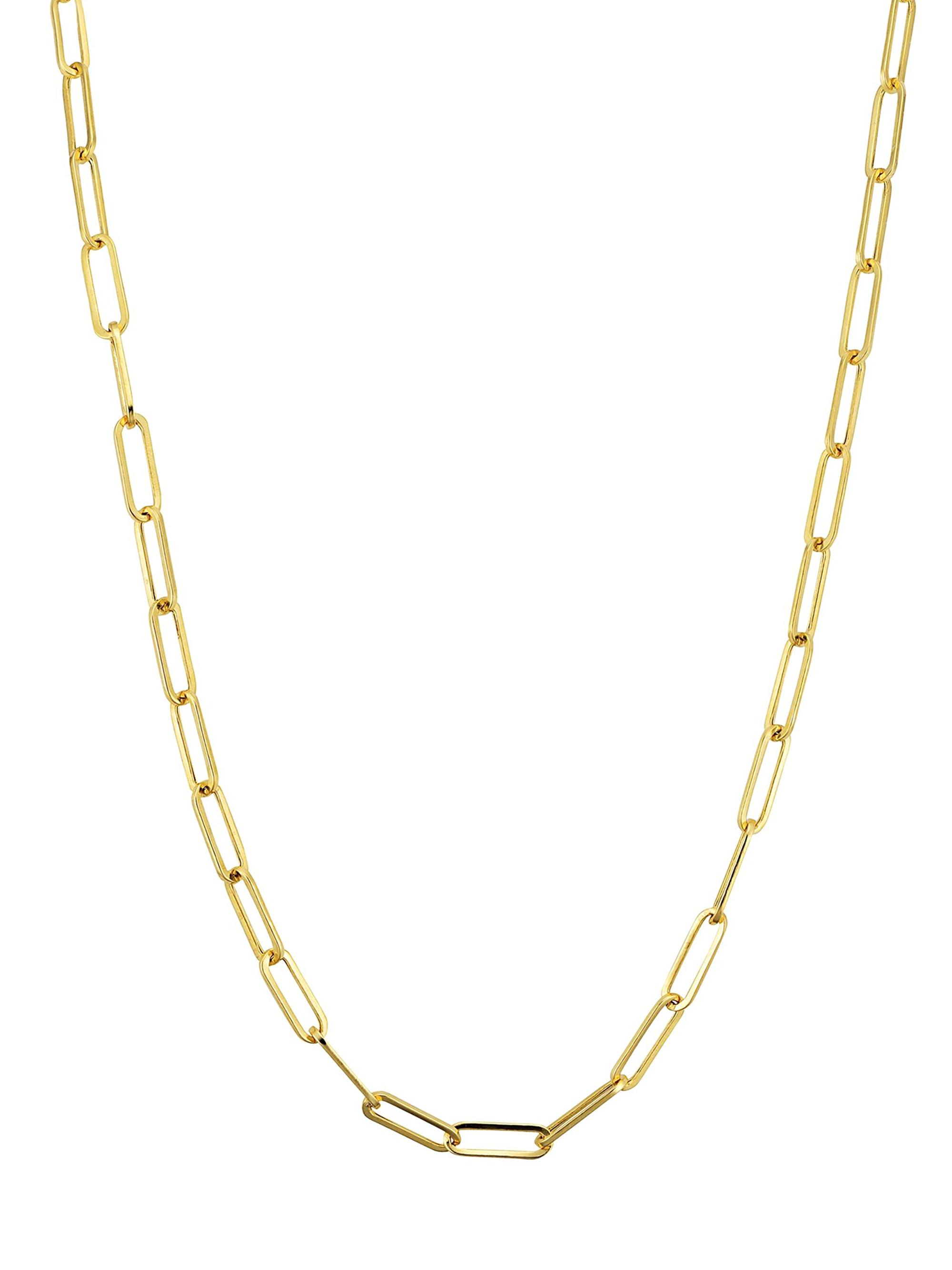randy ネックレス　イエロー Oradina 18K Yellow Solid Gold Venice Link Necklace | Saks Fifth Avenue