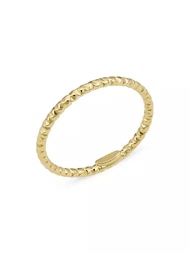 14K Yellow Solid Gold Skyline Ring