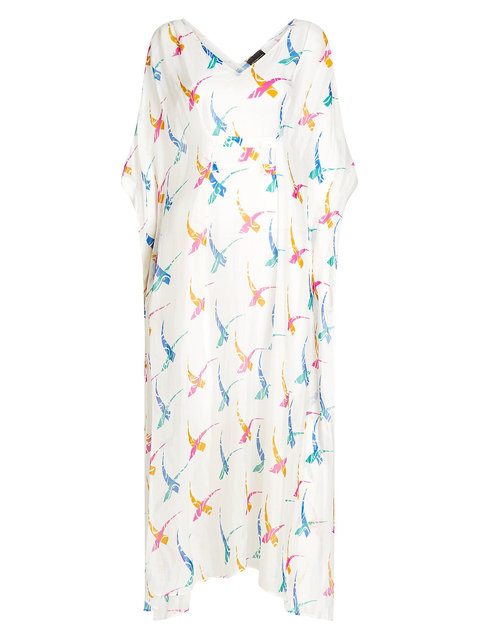 Valimare Women's Florence Abstract Silk-Blend Cover-Up Maxi Dress - Off White