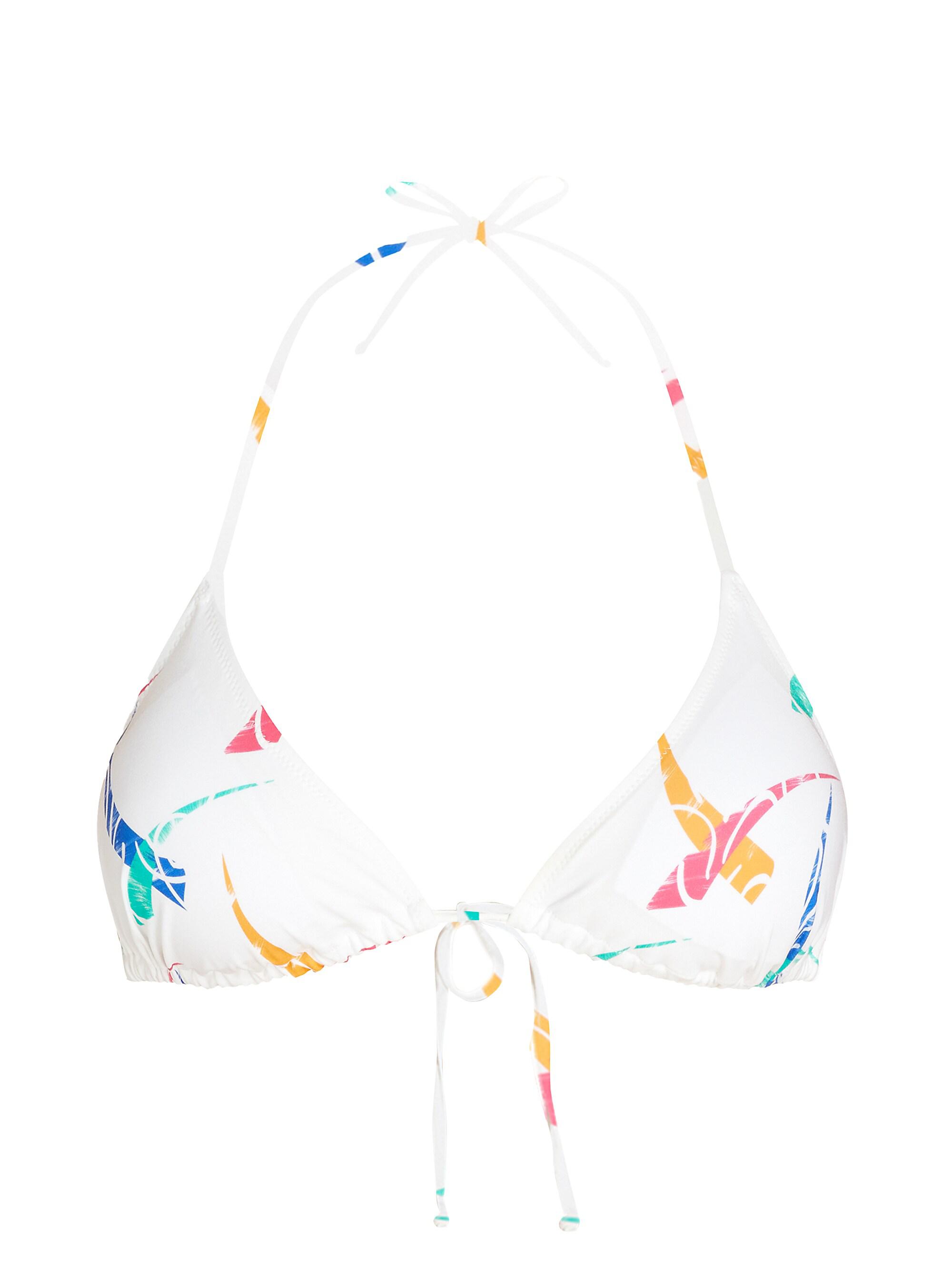Valimare Women's Lisbon Printed Triangle Bikini Top - Off White