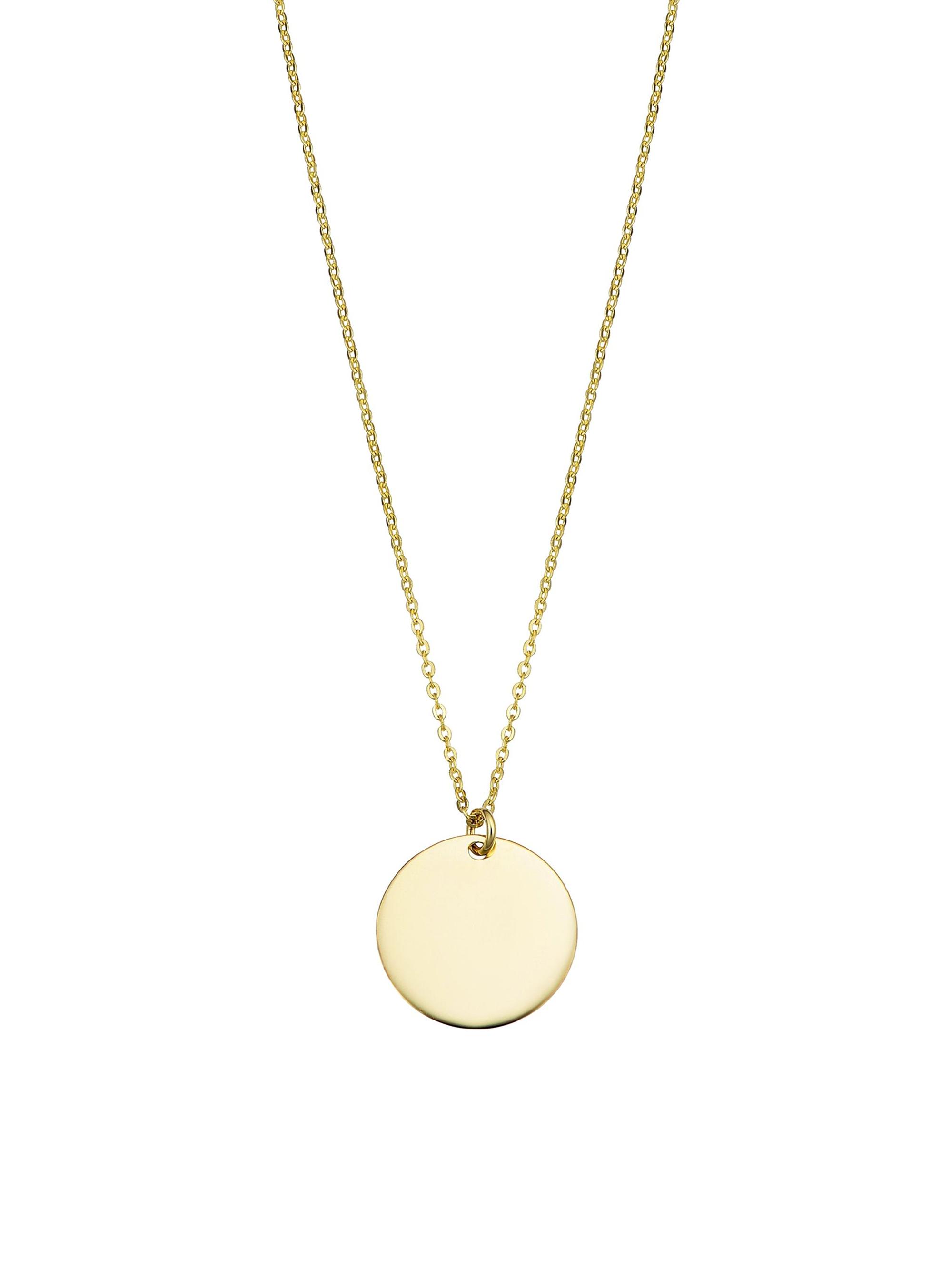Oradina Women's 14K Yellow Solid Gold Manhattan Pendant Necklace - Yellow Gold