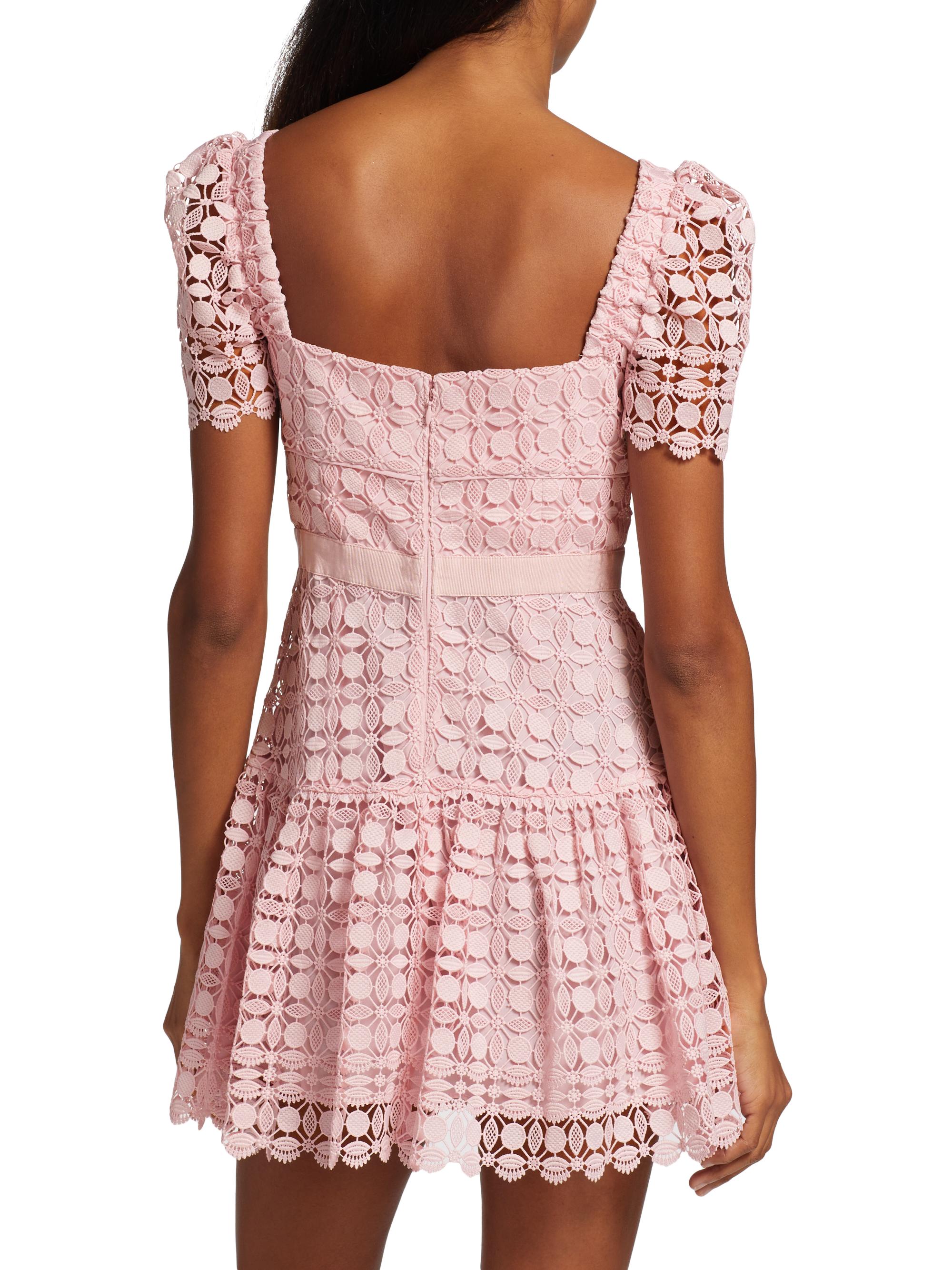 chinese dress ladies JL Luxe Tiered Lace Mini Dress, White / Regular 8 (M) main image 0