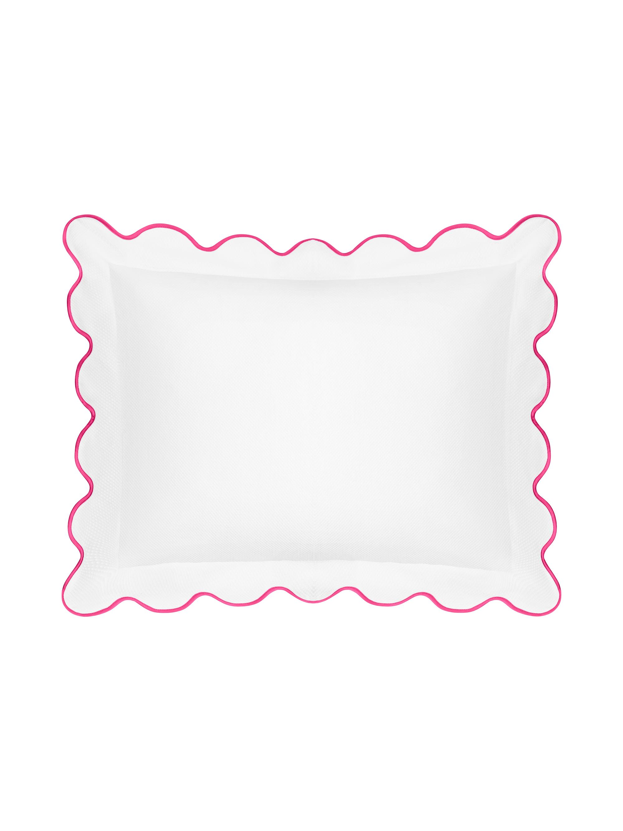 Home Treasures Honeycomb Cotton Scalloped Euro Sham - Pink