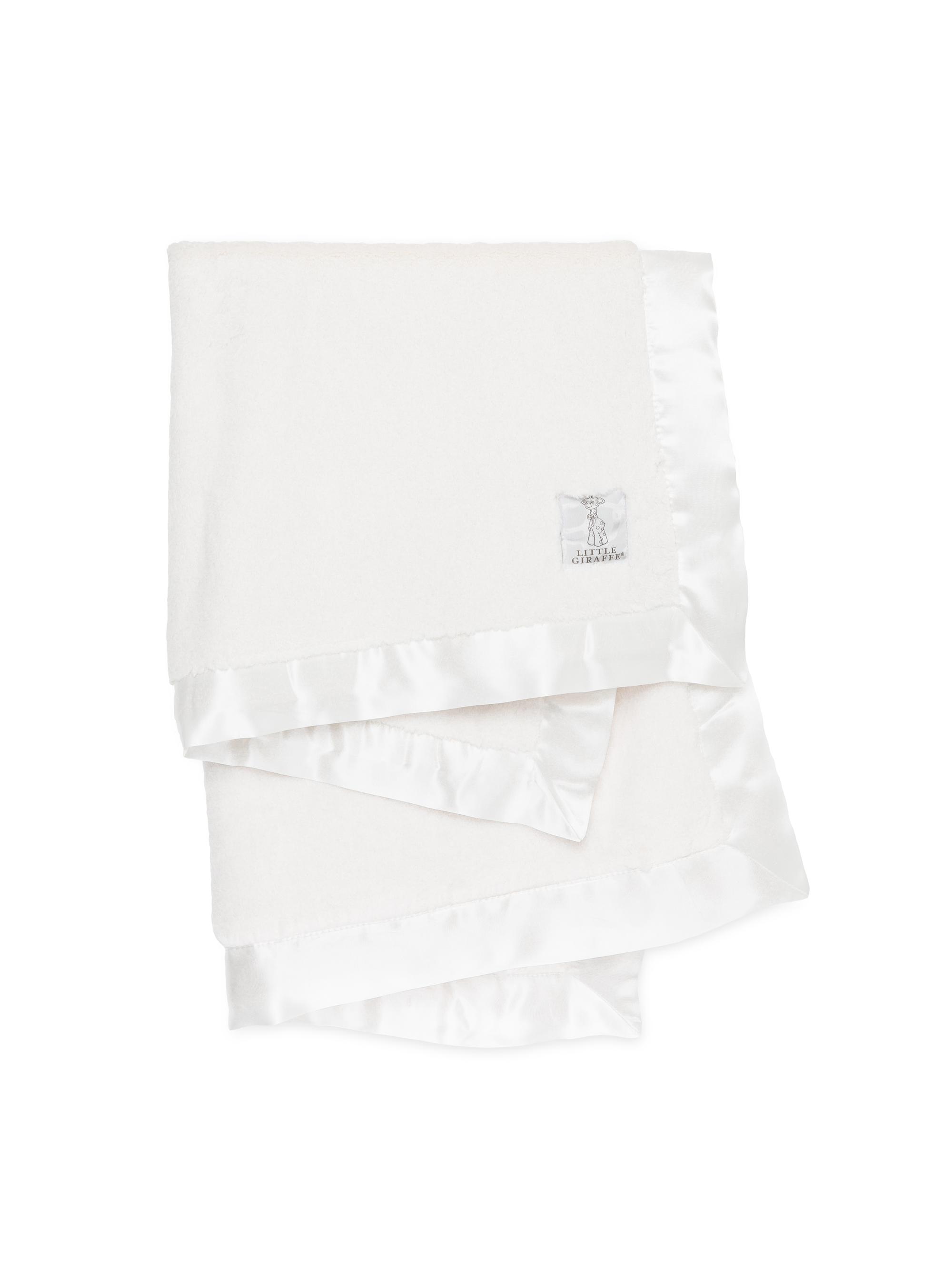 Little Giraffe Luxe Satin Blanket - Corn Flower