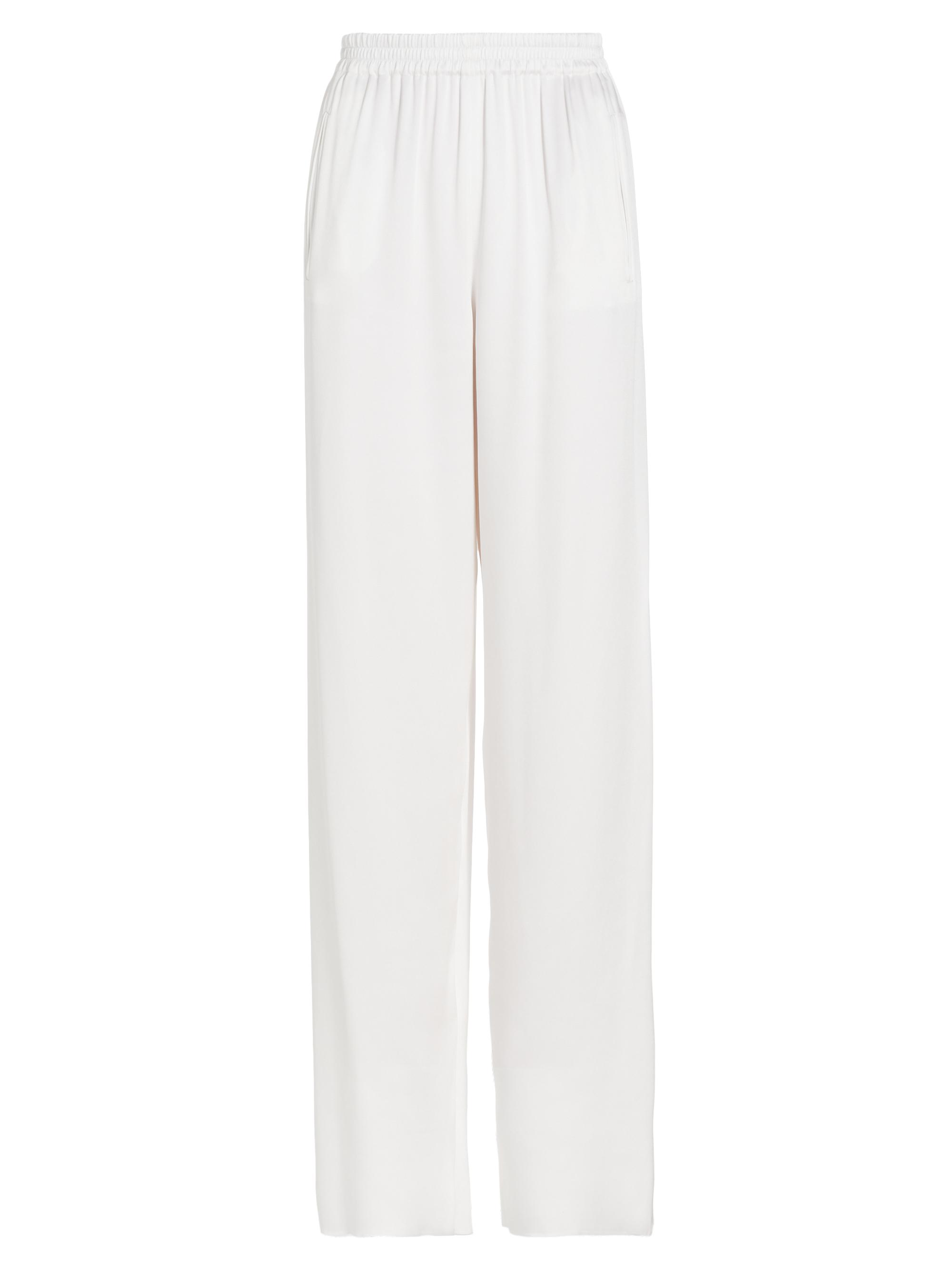 Giorgio Armani Women's Silk Trousers - Optical White