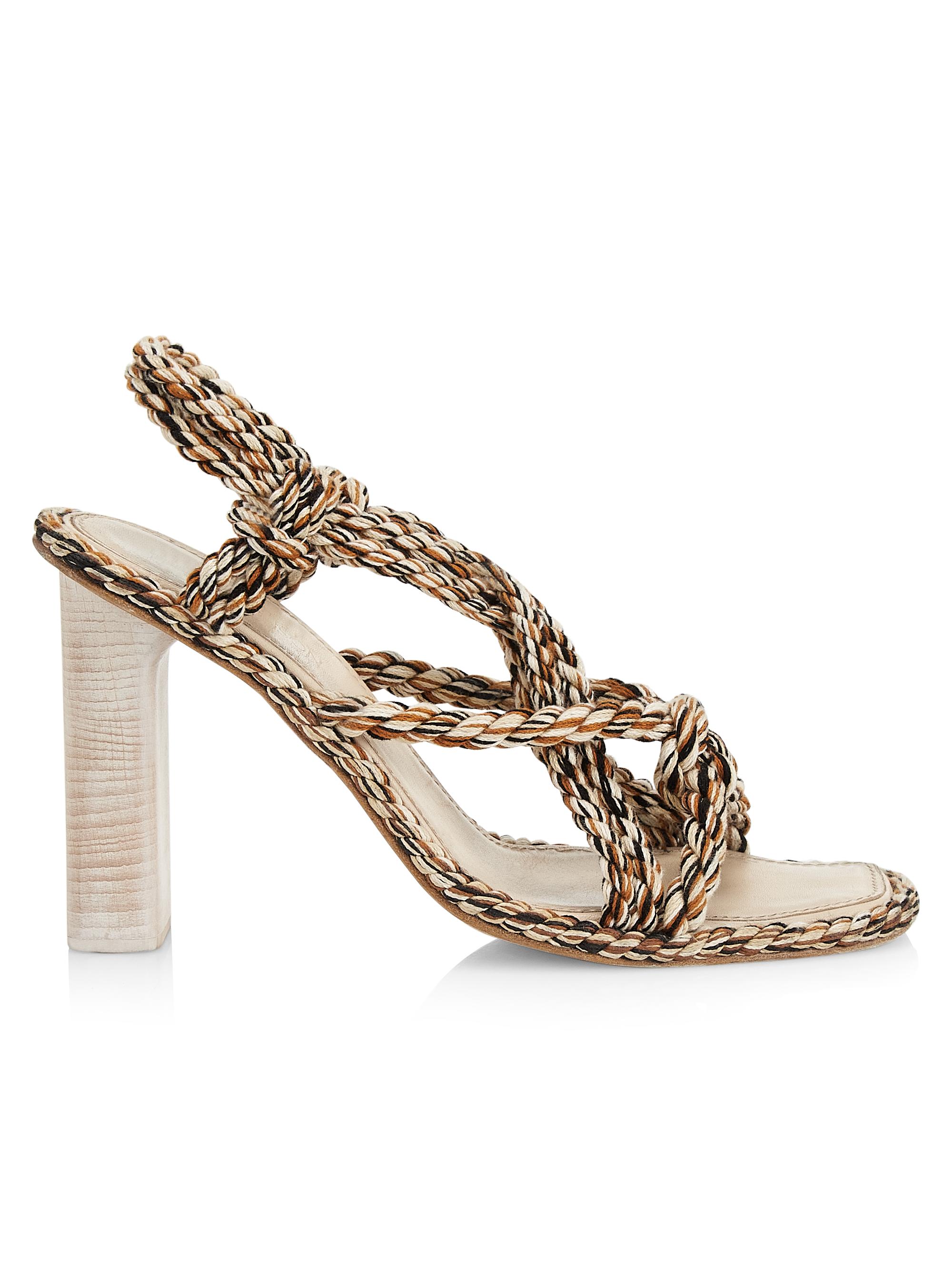 Ulla Johnson Women's Uma Twisted-Rope High-Heel Slingback Sandals - Dusk